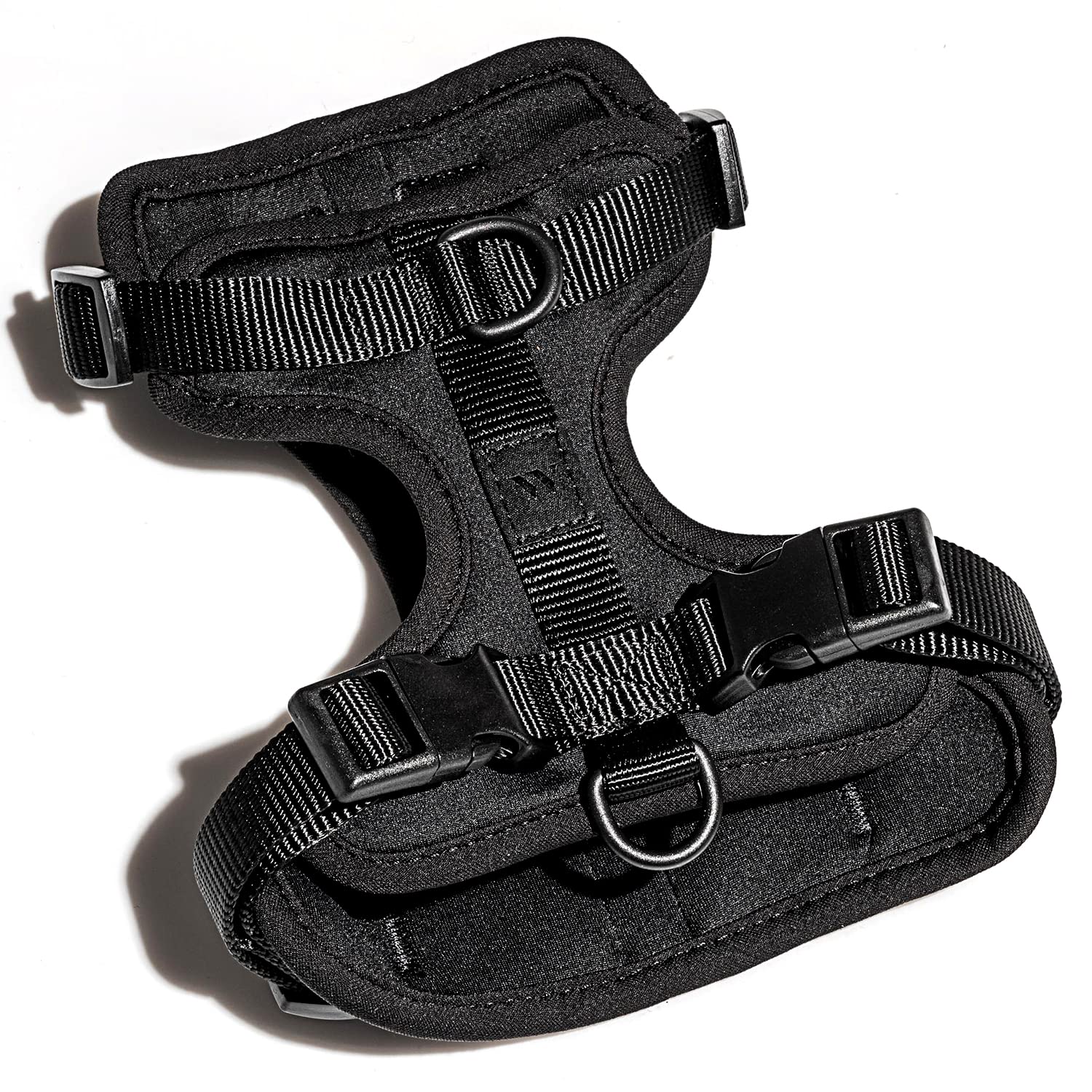 Wild One No-Pull Dog Harness - Adjustable Soft Padded Vest with 3 Leash Clips for Medium & Large Dogs | Comfortable Stretchy Pet Harness for Walking, Running & Outdoor Adventures (Size L, Black)