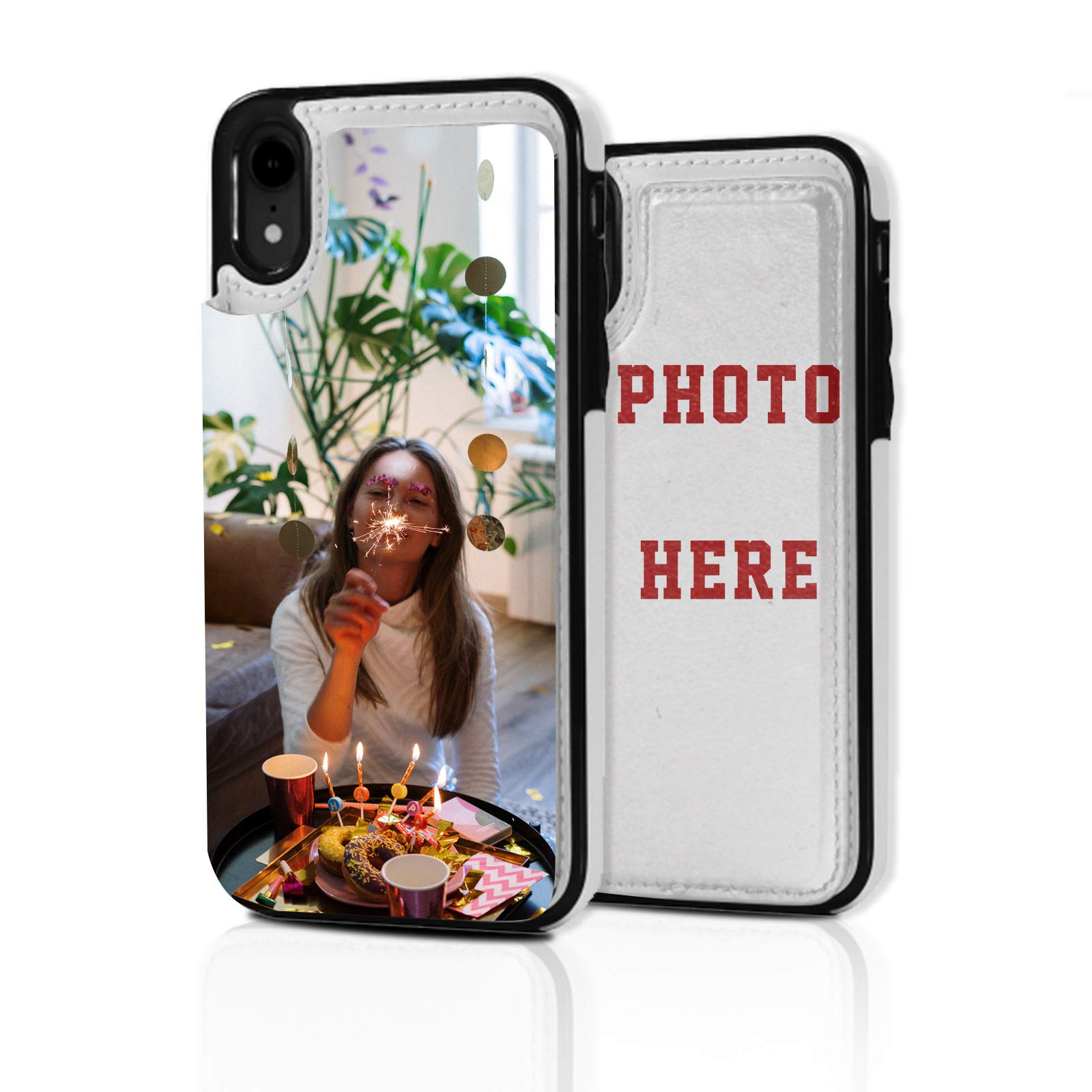 Personalized Leather iPhone XR Wallet Case - Custom Photo PU Leather Phone Cover with Card Holder & Magnetic Clasp | Shockproof Drop Protection | Perfect for Everyday Use, Travel & Business