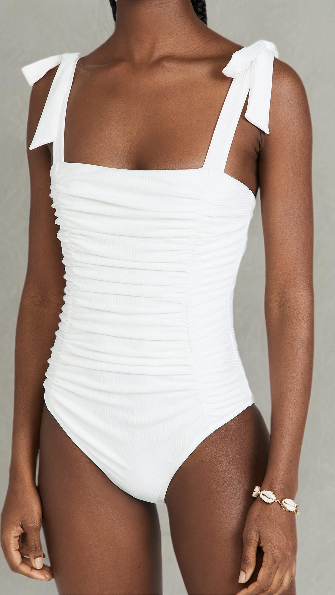 Women's Constance Ruched One Piece Swimsuit - Sexy High Cut Bathing Suit for Beach, Pool & Vacation | Tummy Control & Adjustable Straps