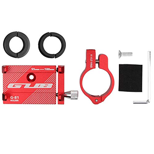 GUB G-81 Universal Bike Phone Mount - Adjustable 3.5-6.2 Inch Metal Bicycle Handlebar Holder for iPhone, Samsung & Smartphones (Black) | Perfect for Cycling, Commuting & Outdoor Adventures