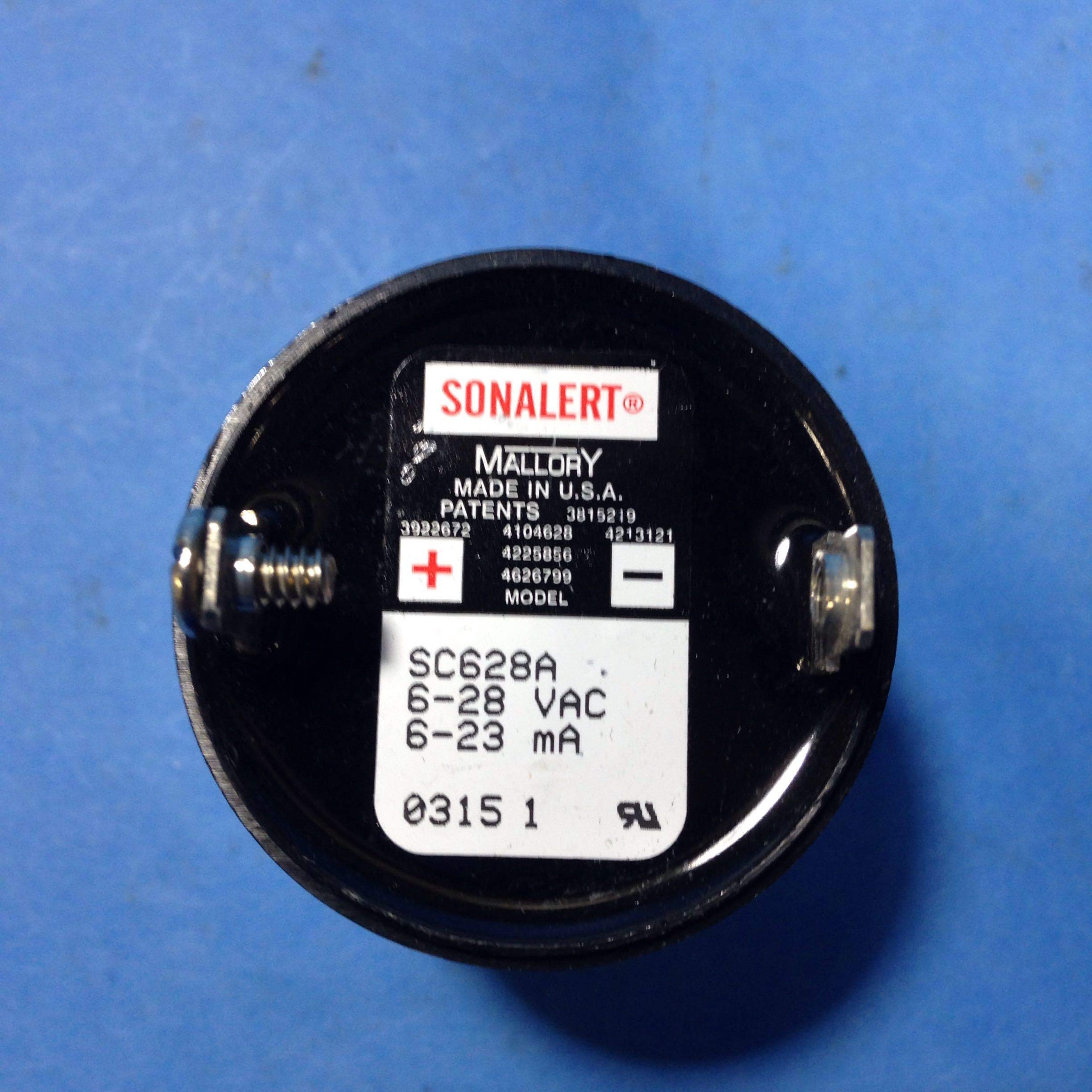 Mallory Sonalert SC628A 24V 6-28VDC Electronic Audible Alarm Buzzer - Industrial Equipment, Machinery, Vehicle Warning Signal for Safety Alerts