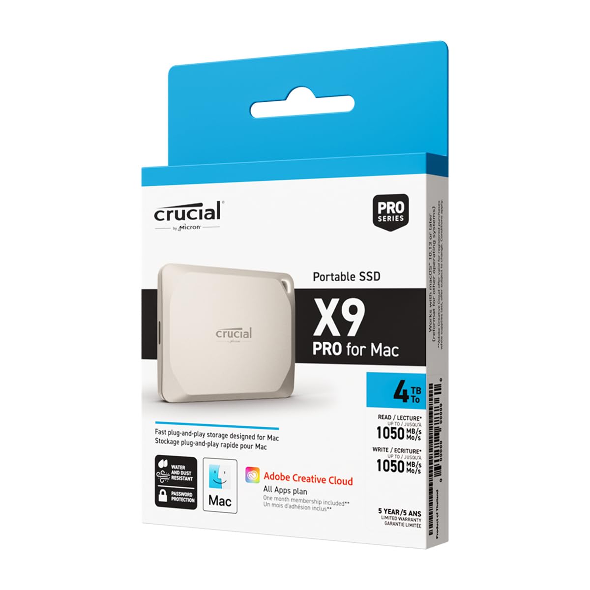 X9 PRO 2TB Portable External SSD for Mac - Ultra Fast USB-C Storage for Photo Editing, Video Production & Gaming