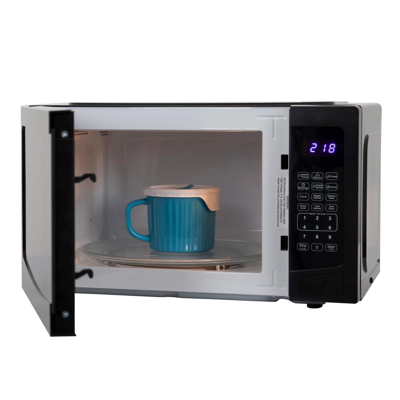 Avanti MT115V3S 1.1 Cu. Ft. Stainless Steel Countertop Microwave Oven - Compact Space-Saving Design for Small Kitchens, Dorms & Offices
