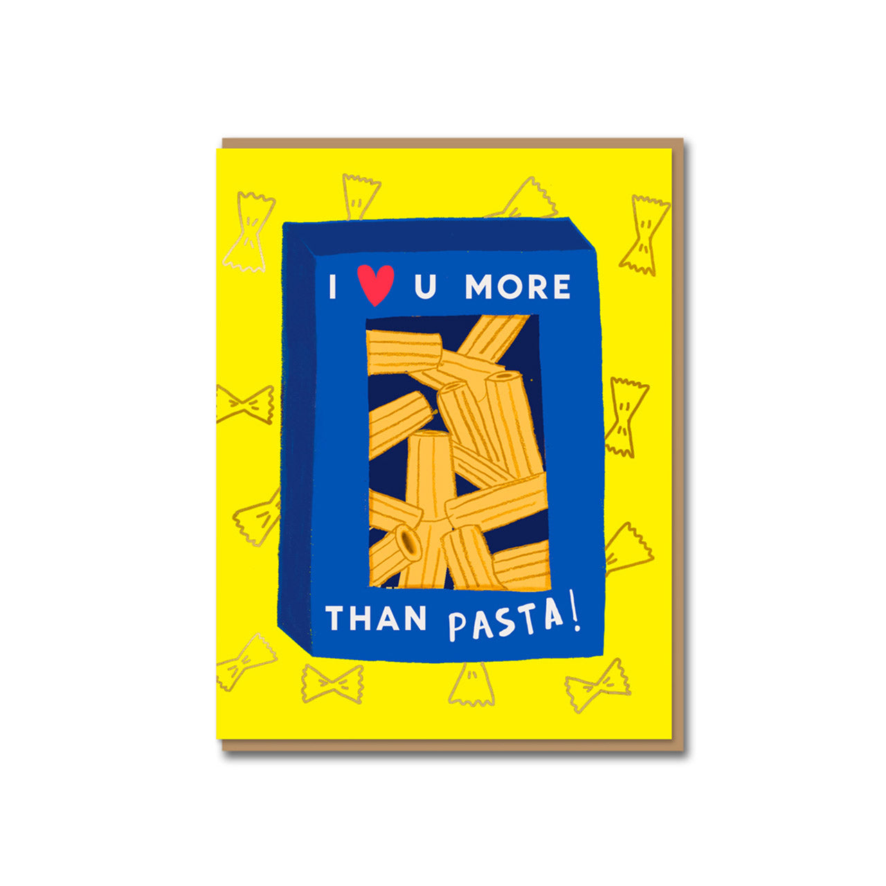 Handmade Rigatoni Pasta Greeting Card - Perfect for Birthday, Anniversary & Thank You Notes - Unique Foodie Gift Idea for Pasta Lovers