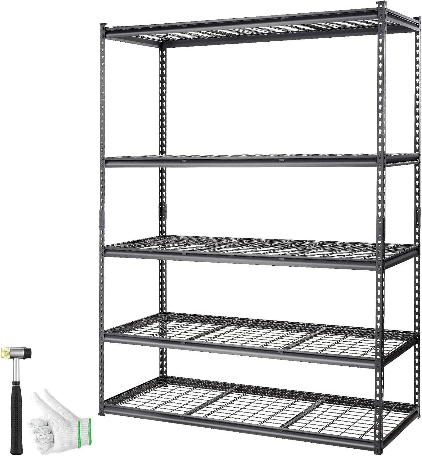 5-Tier Heavy Duty Garage Shelving Unit - 60