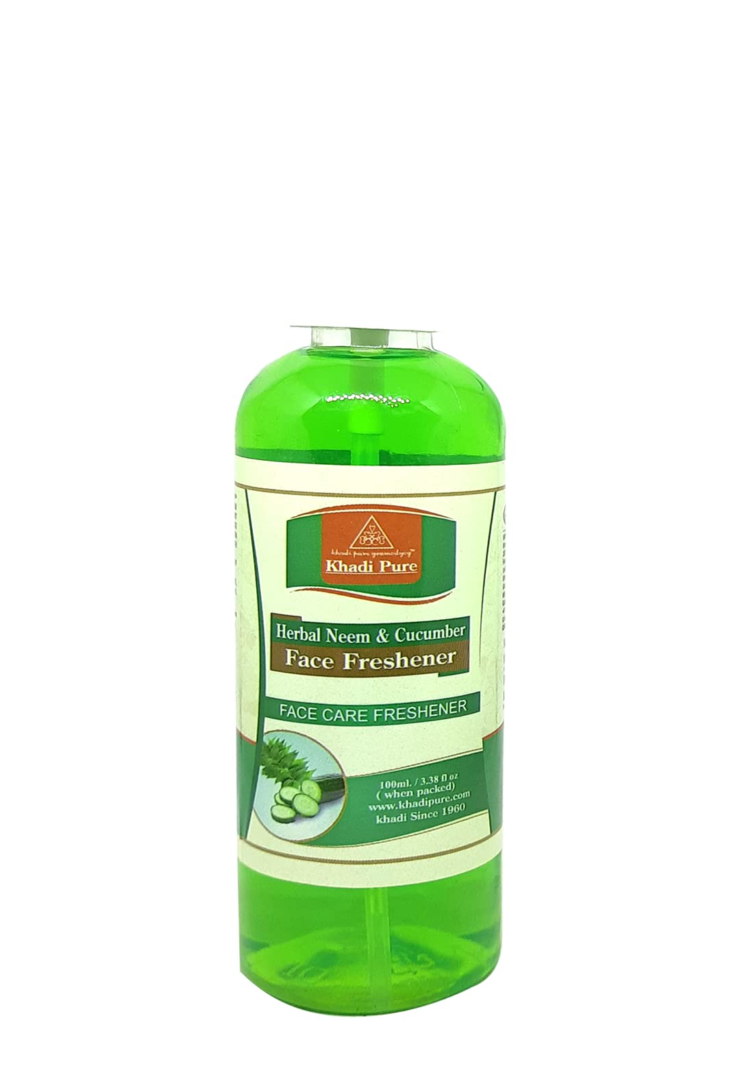 Khadi Pure Herbal Neem & Cucumber Face Freshener 100ml - Natural Skin Toner for Acne, Oily & Sensitive Skin | Refreshing Facial Mist for Daily Skincare Routine