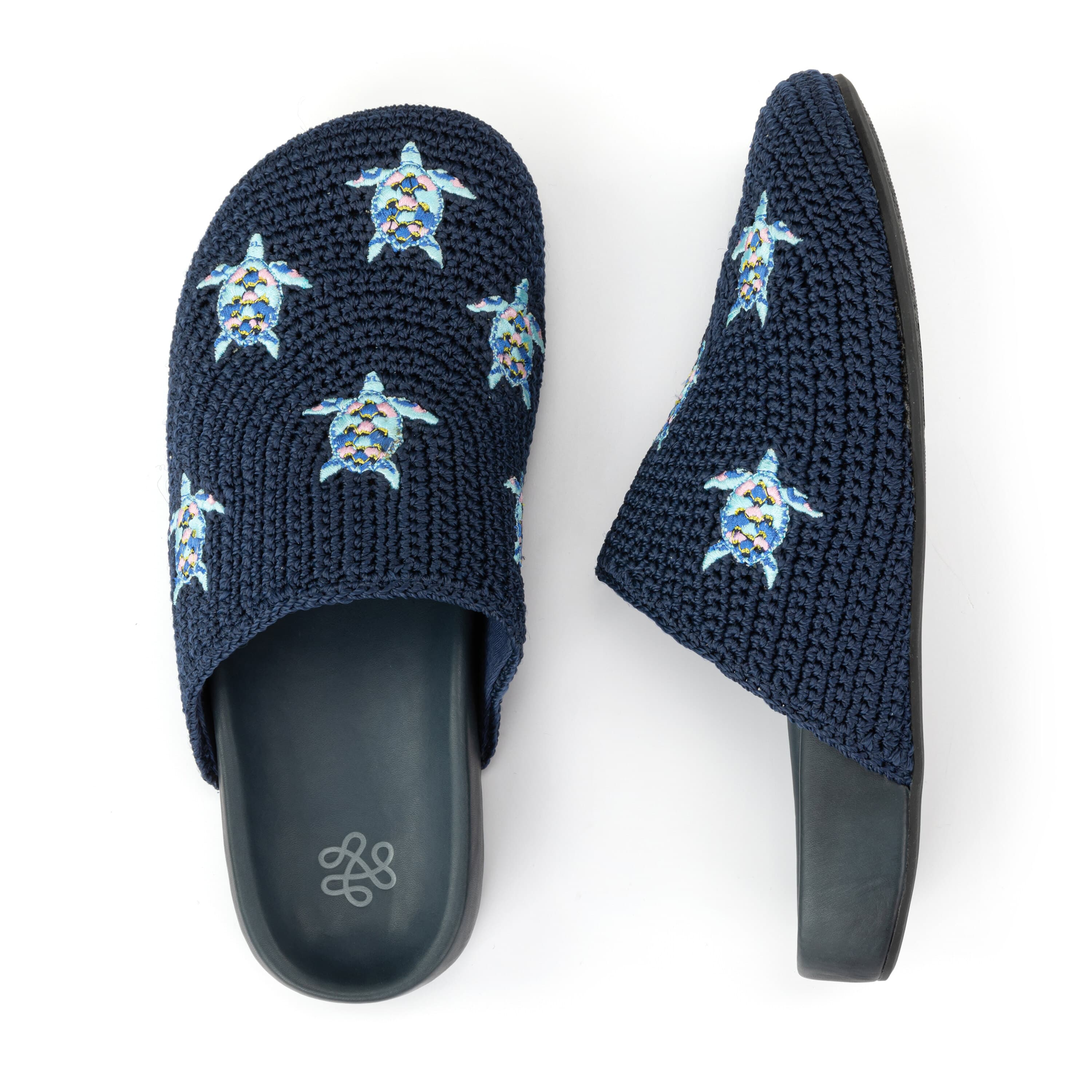 Handmade Crochet Denim Turtle Clog Shoes - Comfortable Slip-On Sandals for Women, Men & Kids - Perfect for Beach, Pool, Garden & Casual Wear