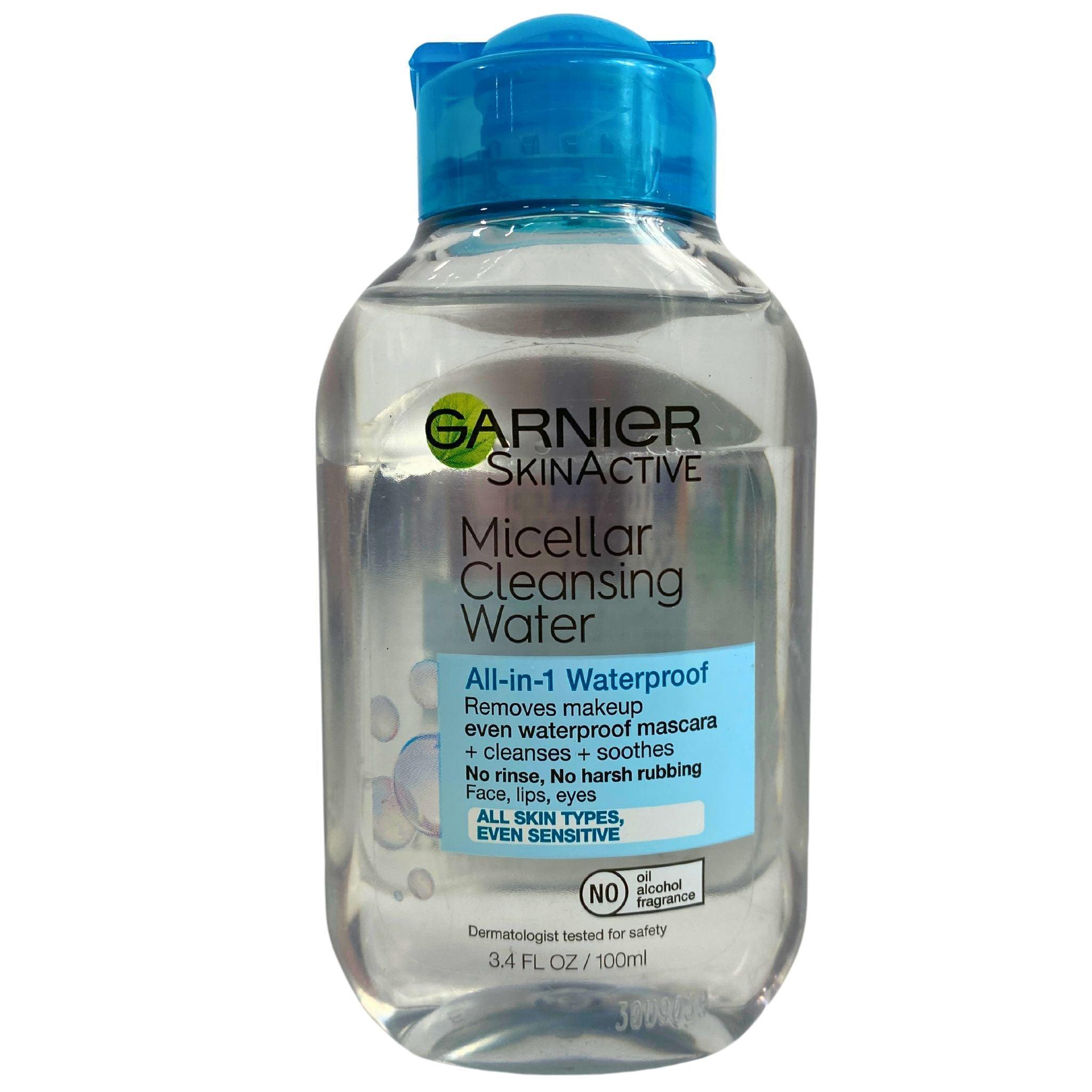 Garnier SkinActive Micellar Cleansing Water All-in-1 Makeup Remover & Face Cleanser - 3.4oz (35-Pack Bulk) - Gentle for Sensitive Skin, Perfect for Travel & Daily Skincare Routine