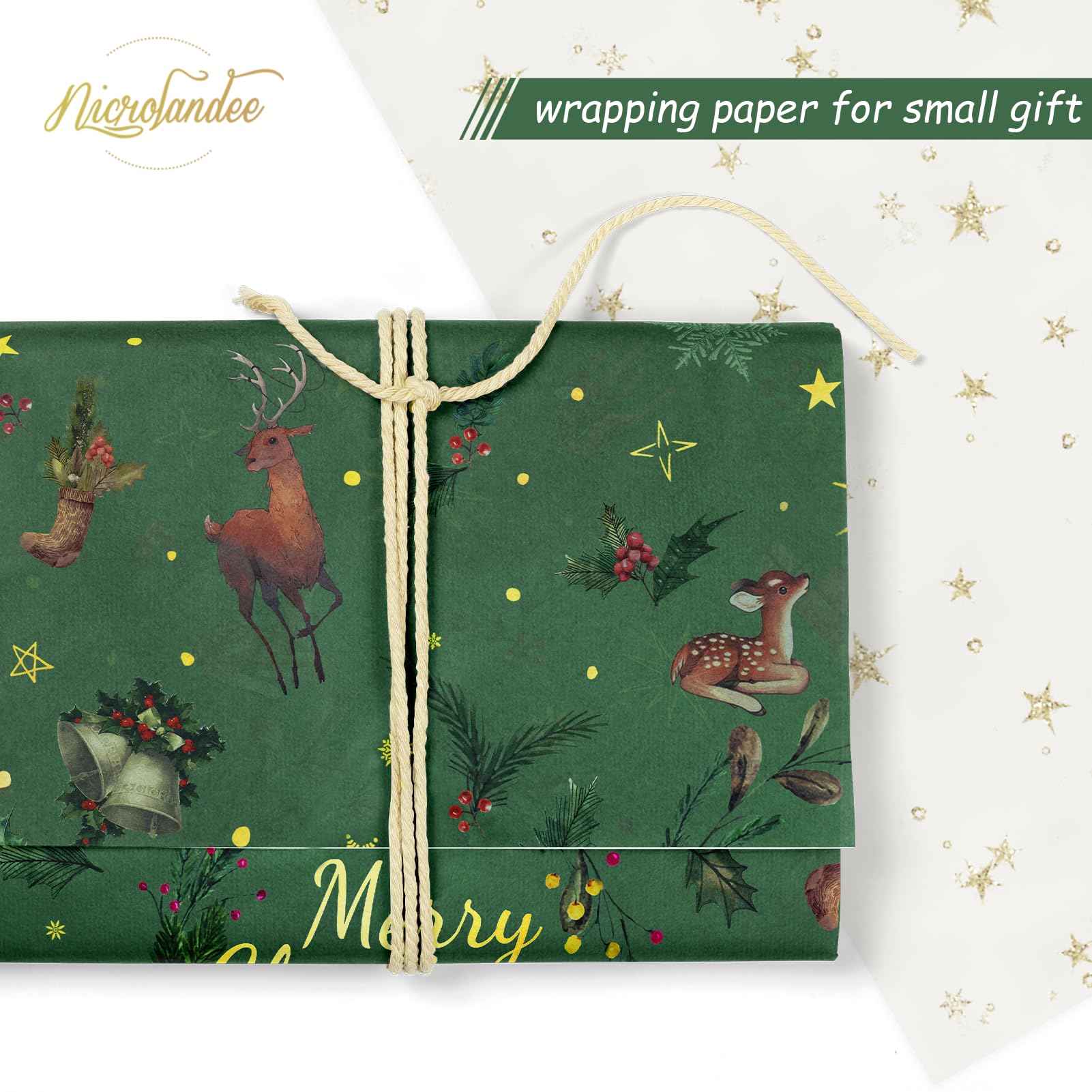 Premium Christmas Tissue Wrapping Paper - 24 Sheets (20x15 Inches) for Gift Bags, DIY Crafts | Holiday, Birthday & New Year Gift Wrap | Perfect for Xmas Parties, Home Decor & Festive Celebrations