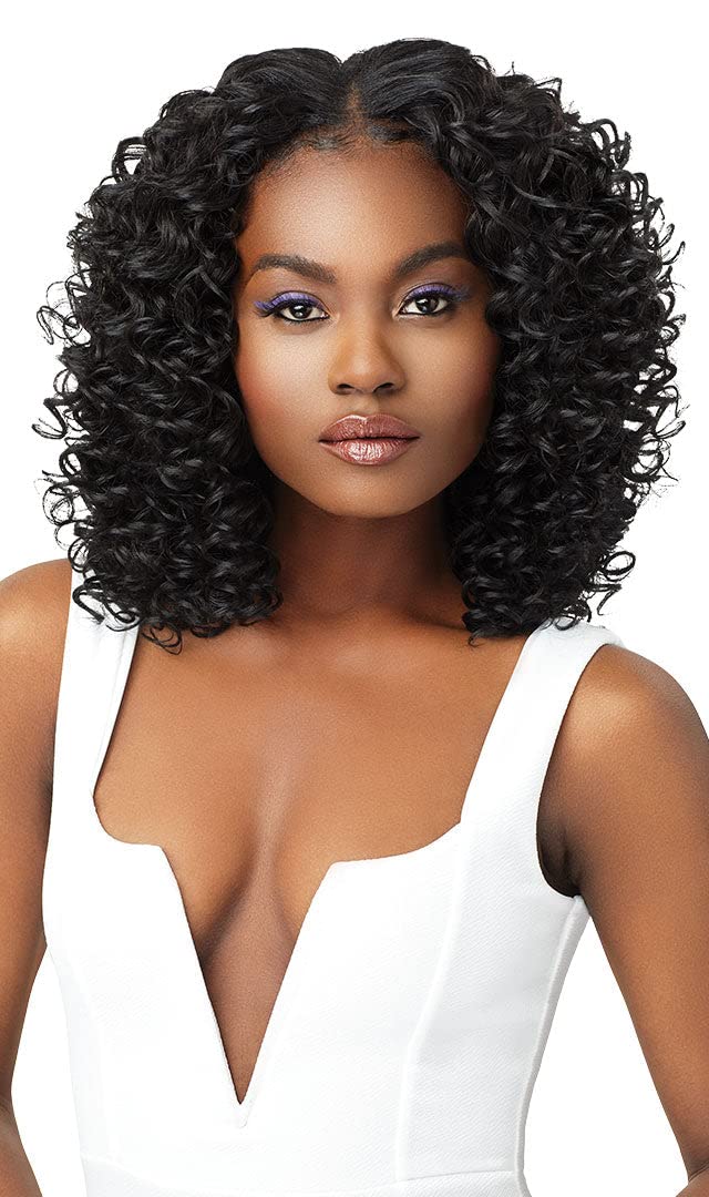 Outre Human Hair Blend Purple Pack - 3PCS BOUNCE CURL LONG (4) - Perfect for Cosplay, Halloween & Everyday Glamorous Hairstyles