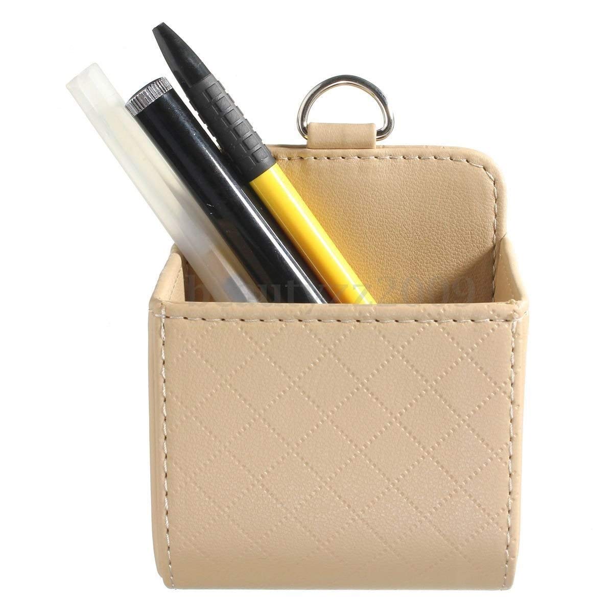 Gray Car Seat Organizer with Hook - Multi-Pocket Auto Storage for Phone, Coins & Essentials - Perfect for Road Trips & Daily Commutes