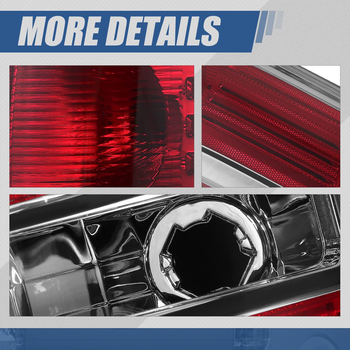 Auto Dynasty Factory Style LED Tail Lights Brake Lamps with Bulb Sockets for Ford F-150 2009-2014 - Driver & Passenger Side Red Lens - Upgrade Your Truck's Style & Safety for Night Driving & Off-Road Adventures
