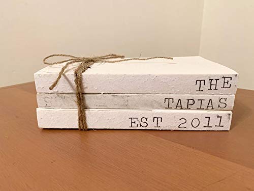 Custom Stacked Books - Personalized Farmhouse Decor, Rustic Book Bundle for Home & Office | Perfect for Bookshelves, Coffee Tables & Gift Giving