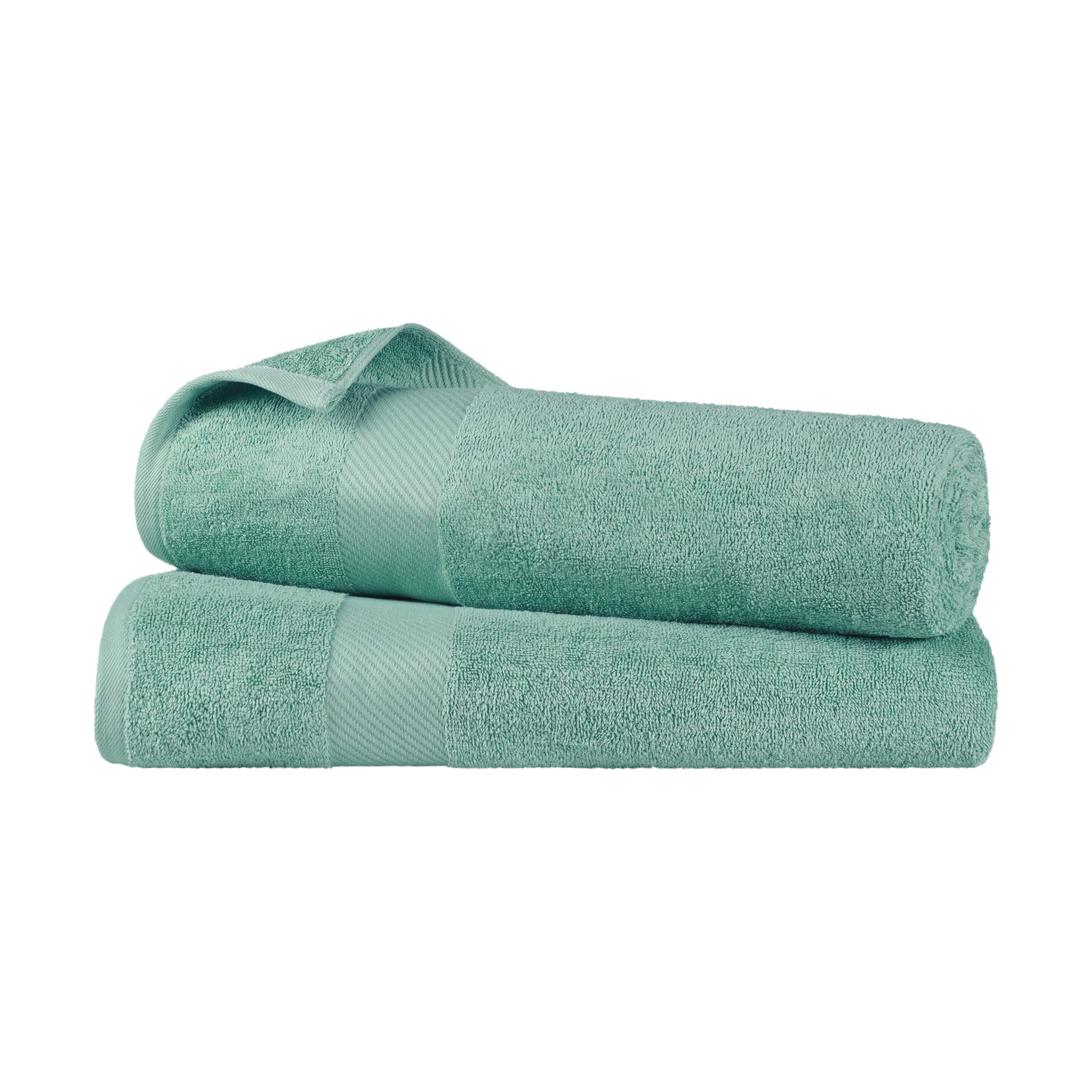 Premium Egyptian Cotton 2-Piece Bath Sheet Set with Luxury Dobby Border - Ultra Soft & Absorbent Towels for Spa, Hotel & Home Bathroom Luxury
