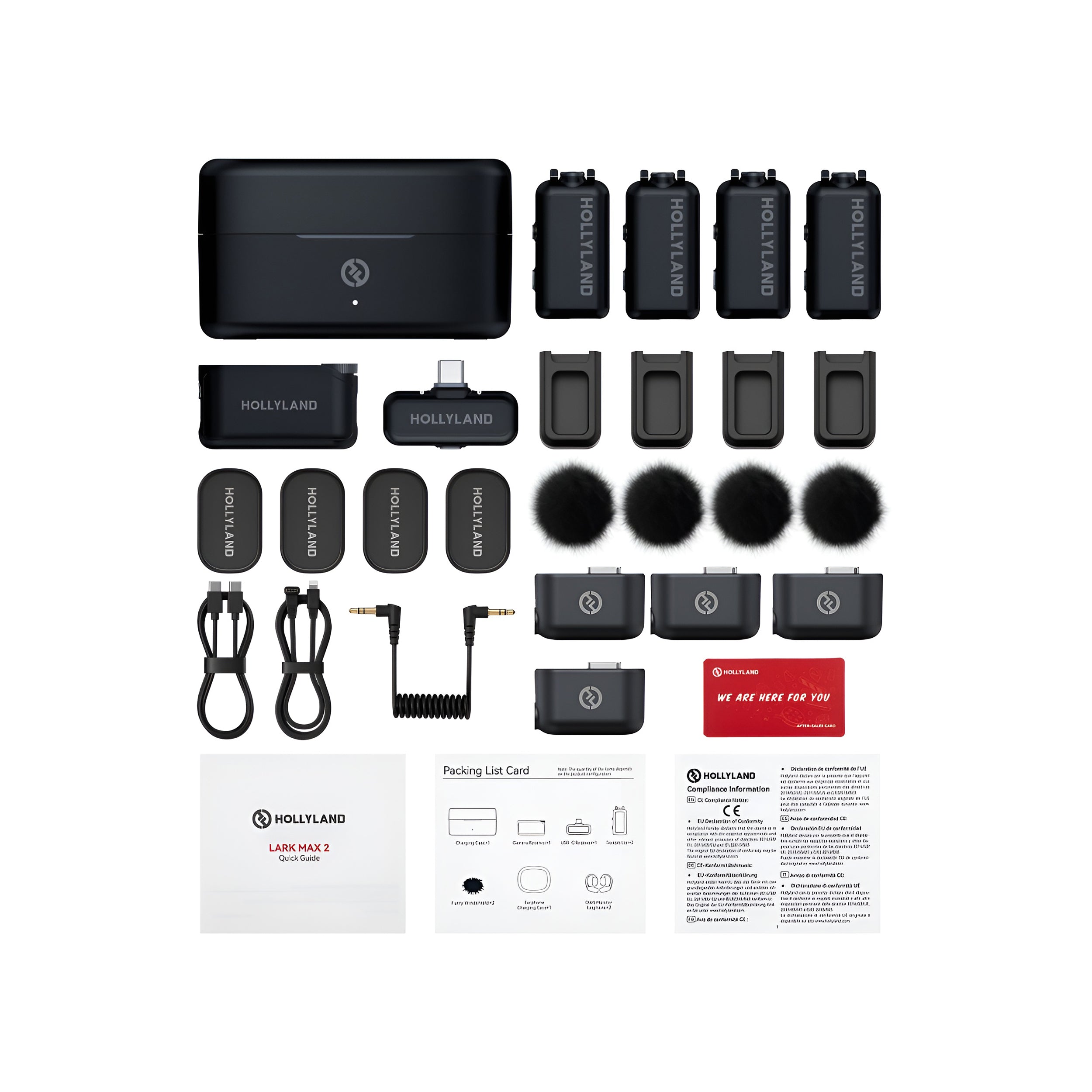 Hollyland LARK MAX 2 Combo (6701 Combo) Wireless Microphone System - Professional-Grade Audio for Filmmaking, Vlogging & Live Streaming