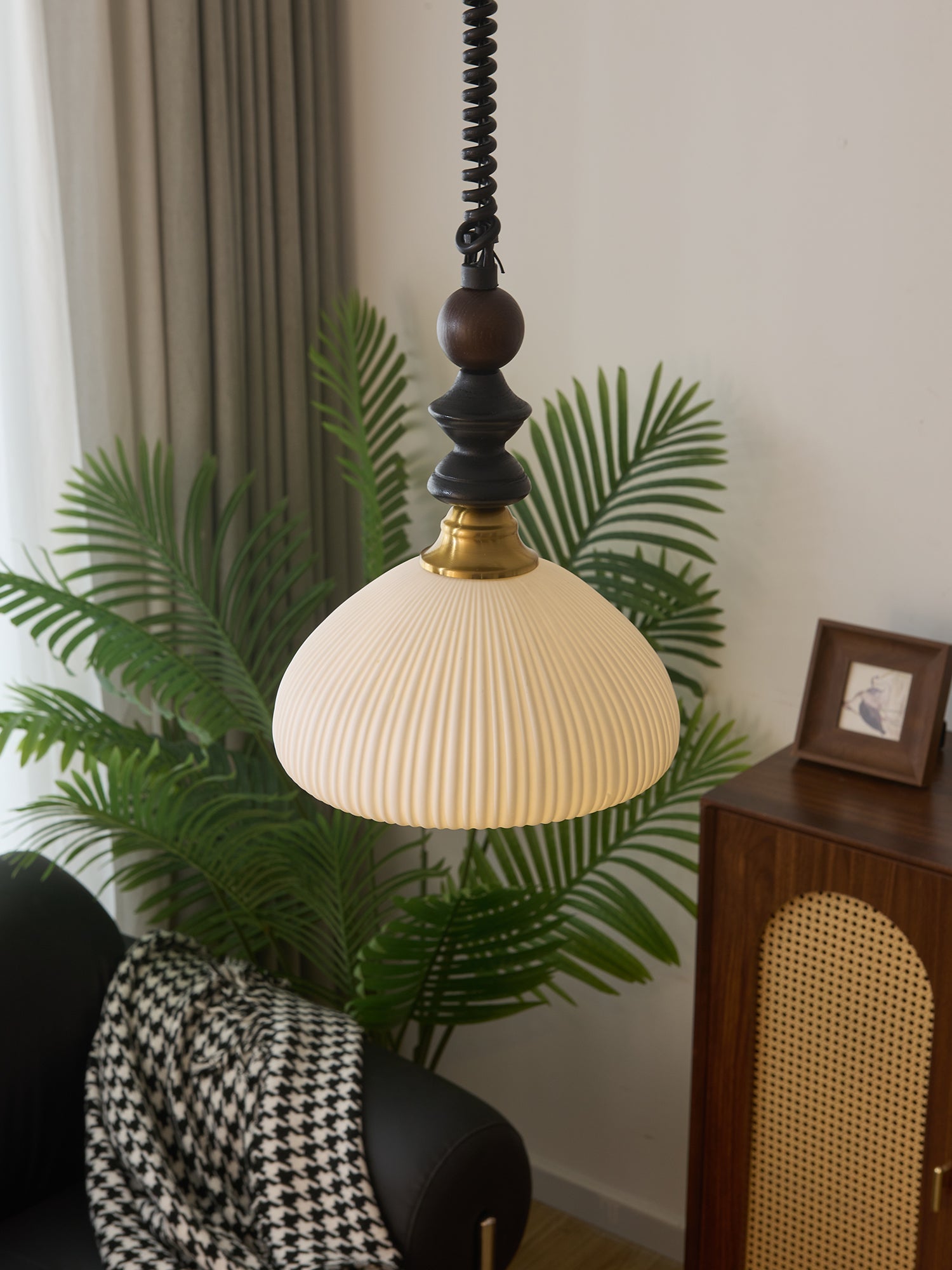 Halcyon Arch Pendant Light - Modern Glass Ceiling Lighting Fixture for Dining Room, Kitchen Island & Bedroom Decor