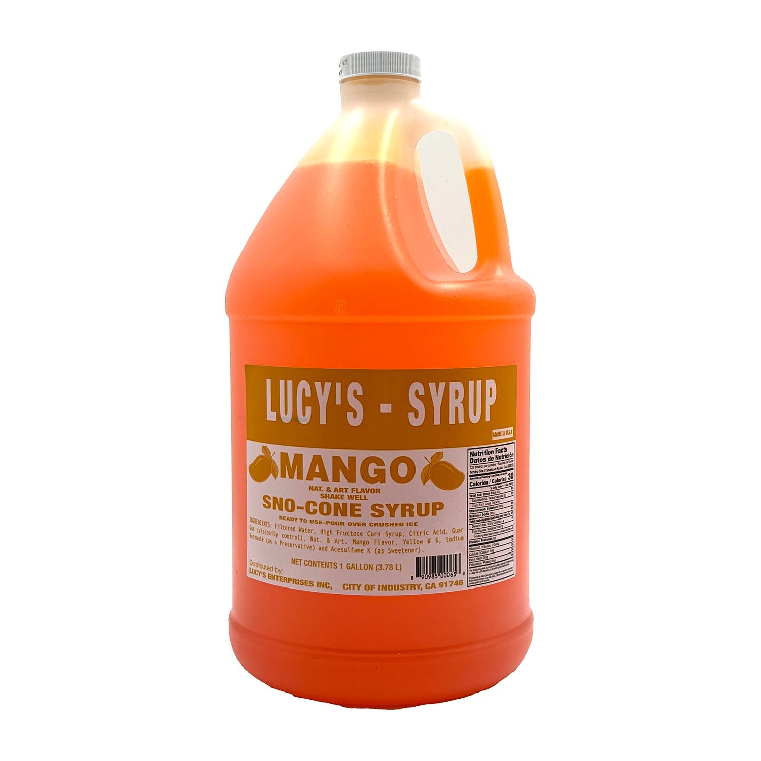 Premium Mango Syrup - 128oz Bottle | Natural Fruit Flavor for Cocktails, Desserts & Beverages | Perfect for Smoothies, Mocktails & Baking