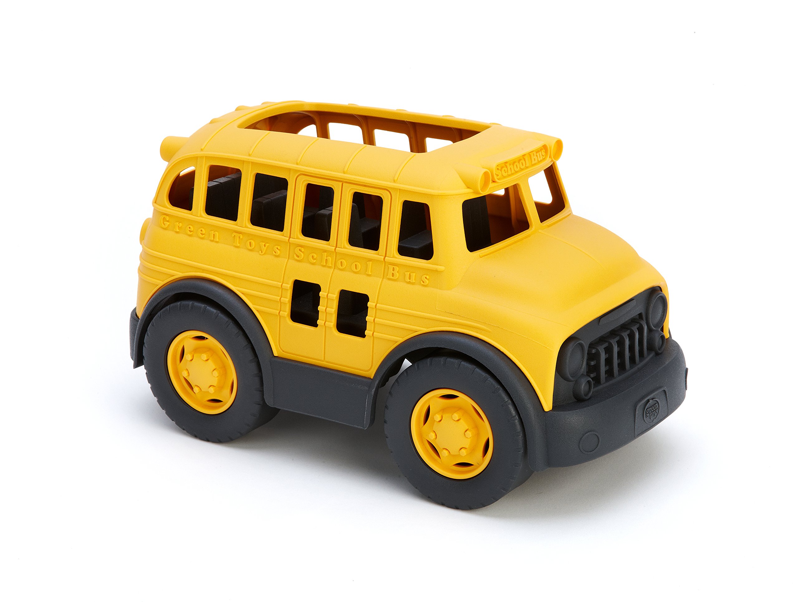 Green Toys Eco-Friendly School Bus - Yellow Toy Vehicle for Kids | Safe & Durable BPA-Free Plastic | Perfect for Pretend Play, Classroom Learning & Toddler Gifts