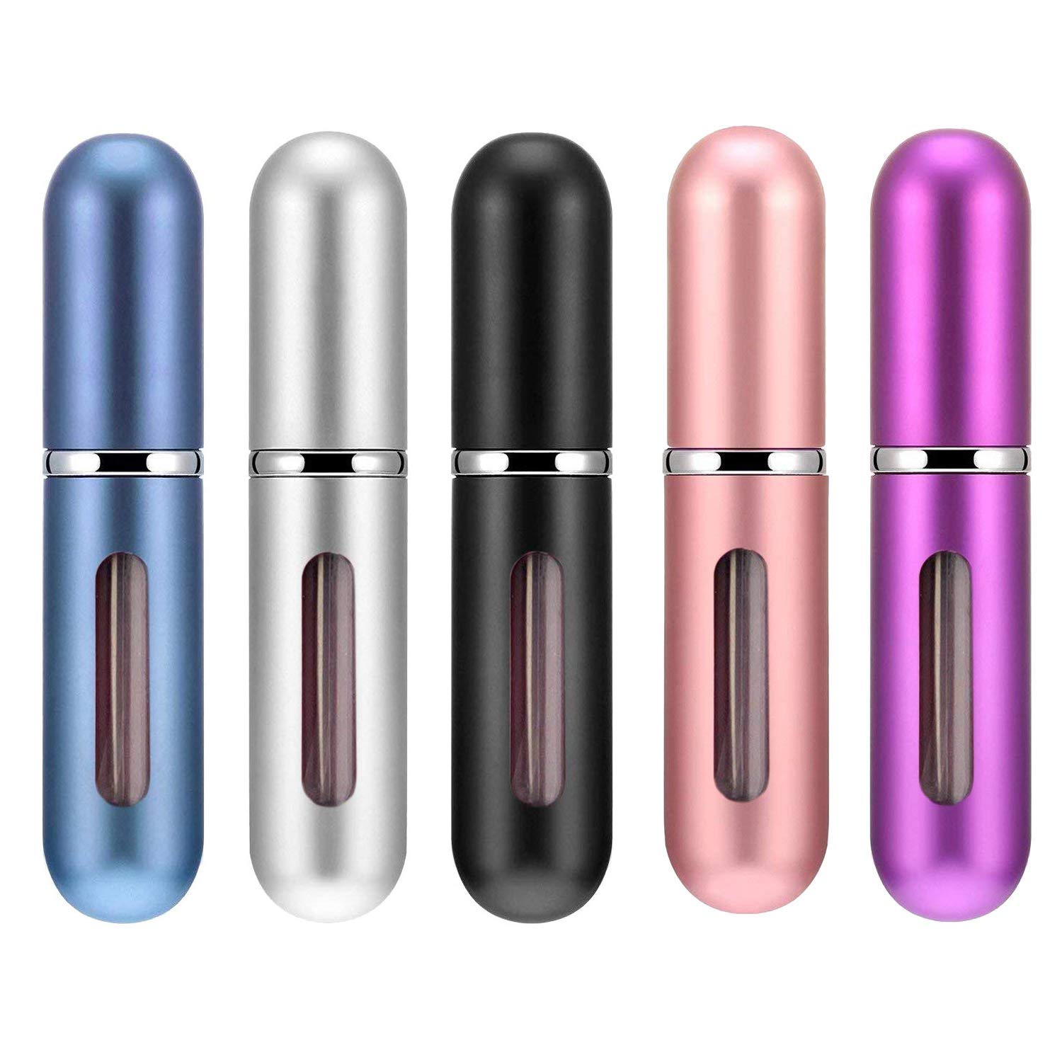 Refillable Travel Perfume Bottles 5ml (5-Pack) - Portable Leak-Proof Perfume Atomizer for Women & Men | Perfect for Gym, Office, Vacation & Daily Use