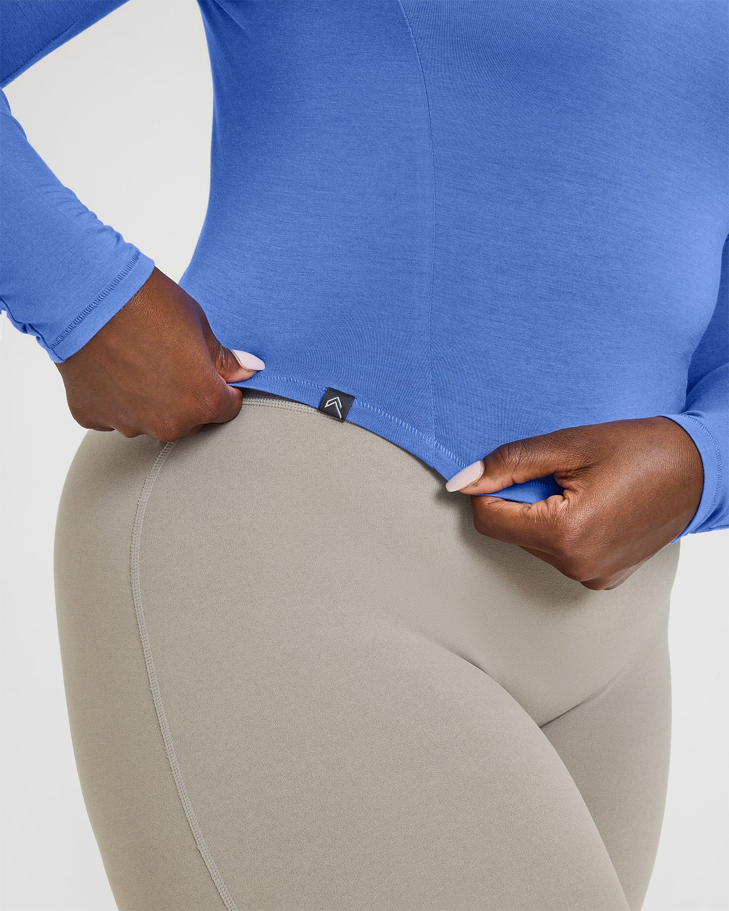 Mellow™ Soft Mid Long Sleeve Women's T-Shirt - Glaucous Blue | Comfortable Casual Top for Everyday Wear, Work & Outings