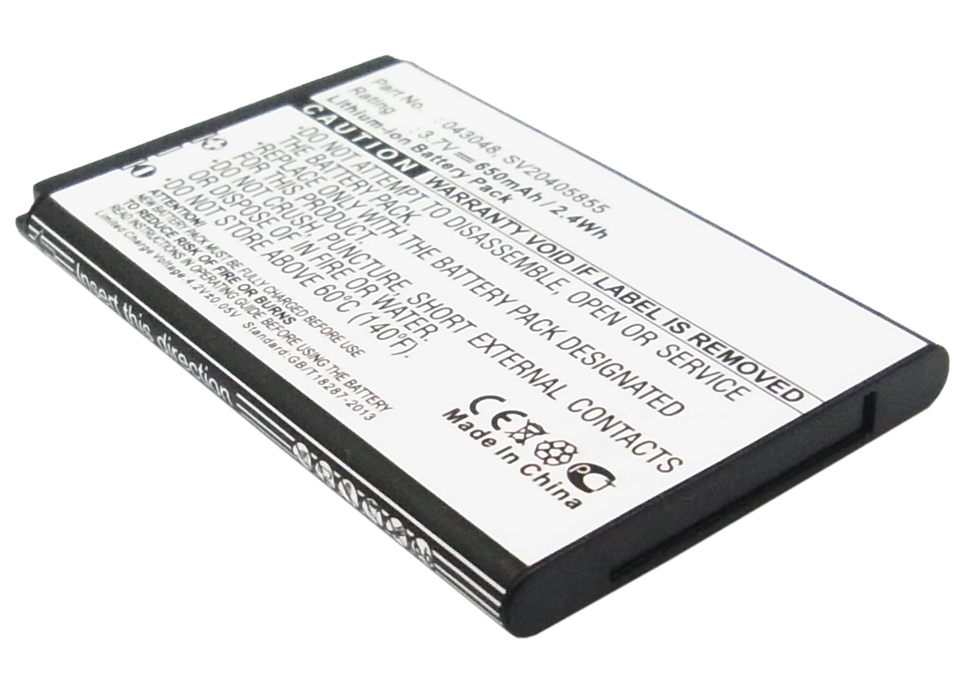 Synergy Digital Cordless Phone Battery - 650mAh Li-ion 3.7V Replacement for Swissvoice 43048 & 043048 - Long Lasting Power for Swissvoice Phones - Perfect for Home & Office Communication