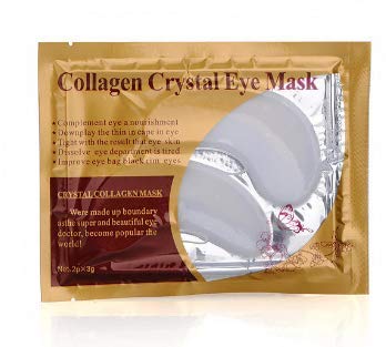 Shrinika Collagen Crystal Eye Mask - Hydrating Eyelid Patches for Dark Circles & Puffiness | Deep Moisturizing Treatment for Tired Eyes | Perfect for Night Care & Travel Skincare
