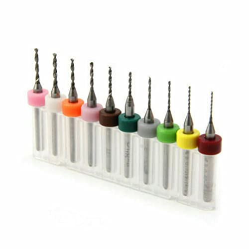 1 Set Micro Drill Bits 0.6-1.5mm - CNC Spiral Groove Hard Alloy PCB Drill Bit Set for Circuit Board Repair & DIY Electronics Projects - Perfect for PCB Drilling, Jewelry Making & Small Precision Work