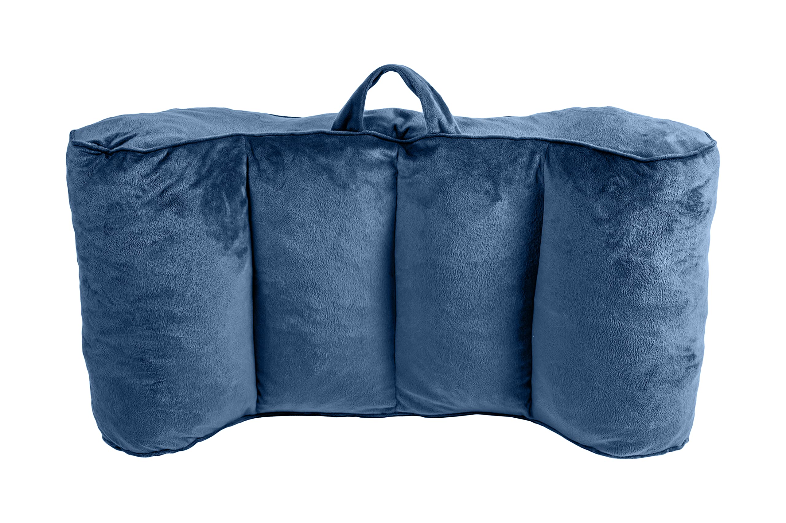 Ergonomic Bed Rest Reading Pillow - Large Support Cushion for Office, Desk & Chair with Polyester Fiber Filling (Blue) - Perfect for Reading, Working, Studying & Relaxing at Home