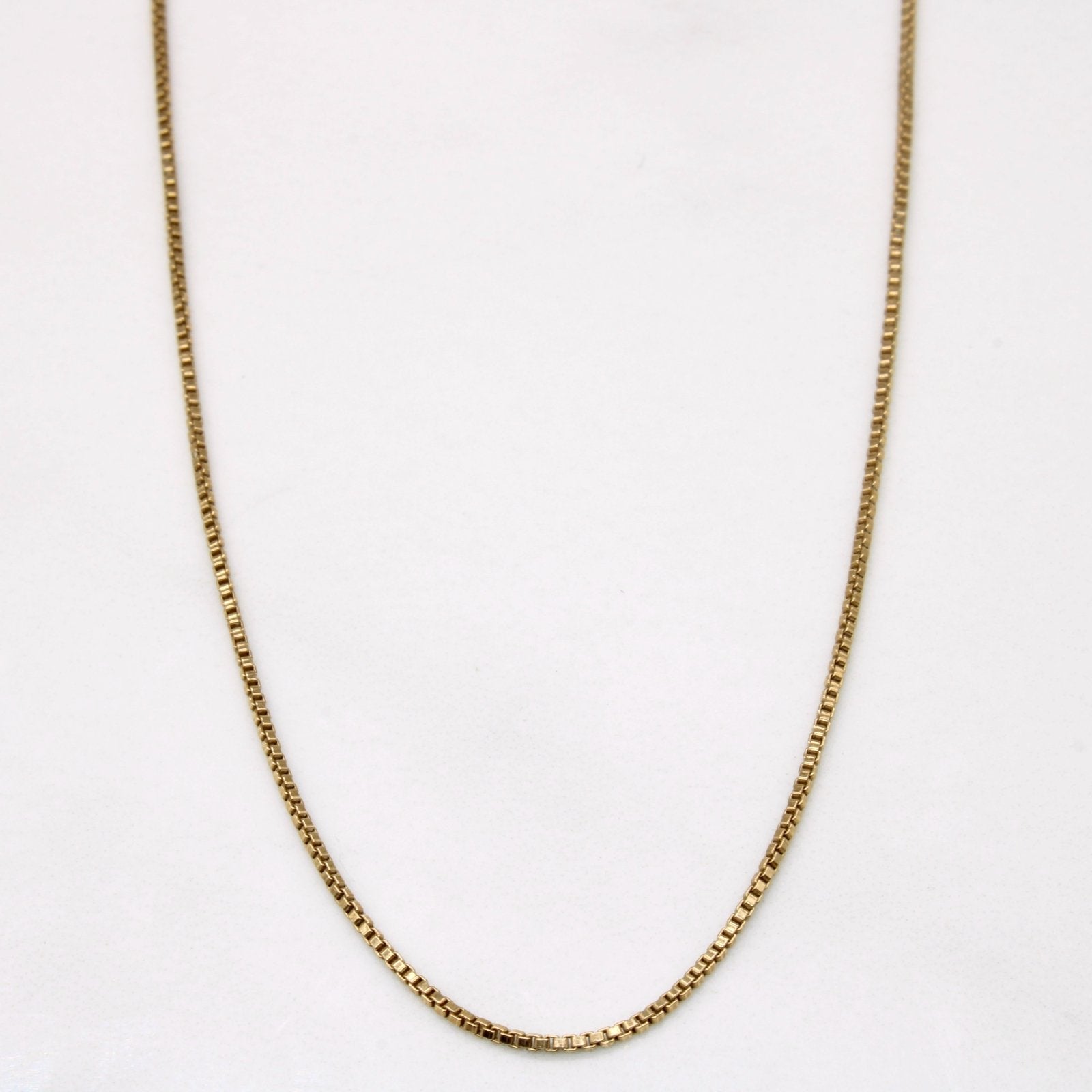 10K Yellow Gold Box Link Chain Necklace - 16 Inch Solid Gold Rope Chain for Men & Women - Perfect for Layering, Gifts & Everyday Wear