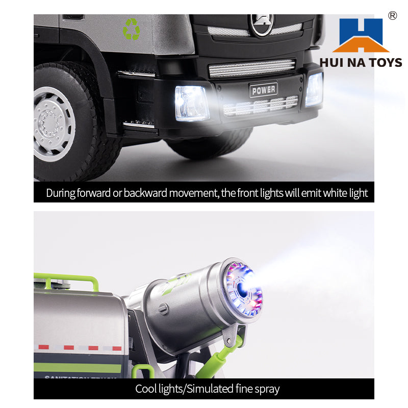 1/18 HUINA 1316 RC Spray Fog Cannon Remote Control Truck - 9CH Electric Car Hobby Model Toy for Kids & Adults | Construction Site, Farm & Outdoor Play Vehicle