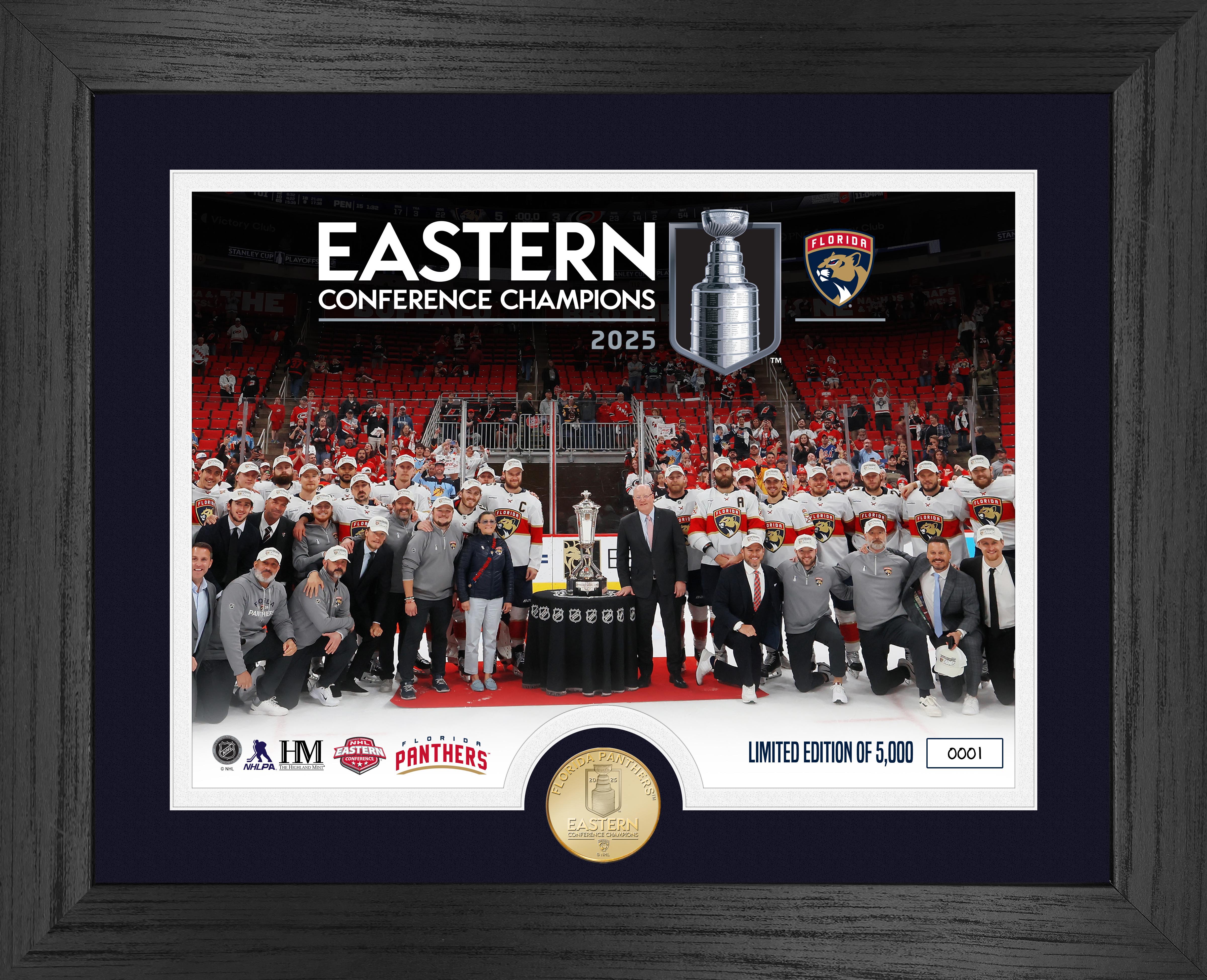 Florida Panthers 2025 NHL Eastern Conference Champions Celebration Photo Mint - Perfect for Hockey Fans, Sports Memorabilia Collectors & Home Decor