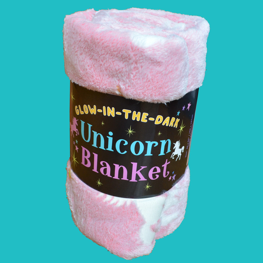 Buddy & Barney Majestic Glow in The Dark Unicorn Blanket - Soft Fleece Throw for Kids & Adults - Perfect for Bedroom, Movie Nights & Cozy Gift Ideas