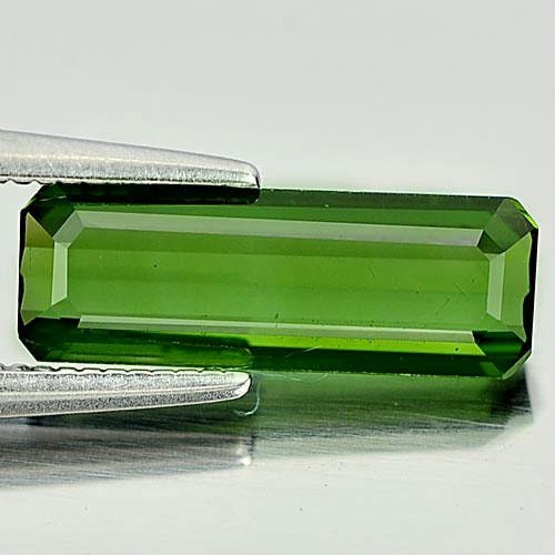 1.29ct Natural African Green Tourmaline Loose Gemstone - 13x5mm Faceted VVS Eye-Clean Tourmaline Cut for Jewelry Making, Engagement Rings & Collector's Specimens