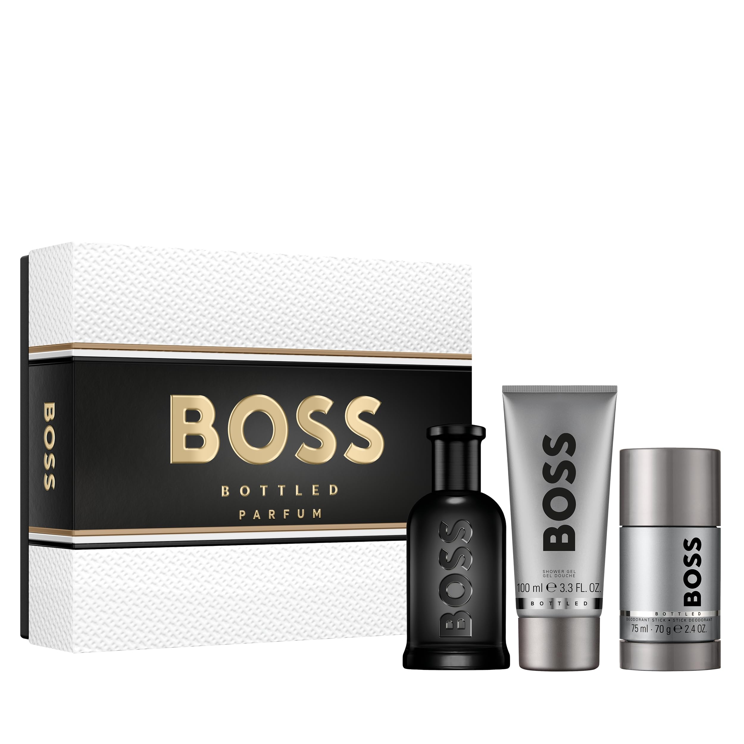 Hugo Boss Men's 3-Piece Bottled Perfume Gift Set - Eau de Toilette Cologne for Men, Luxury Fragrance Set for Gifts, Date Night & Special Occasions