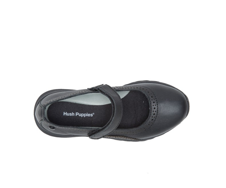 Hush Puppies Women's Black Flote Tricia Mary Jane Shoes - Comfortable & Stylish for Work, Casual Wear & Everyday Use