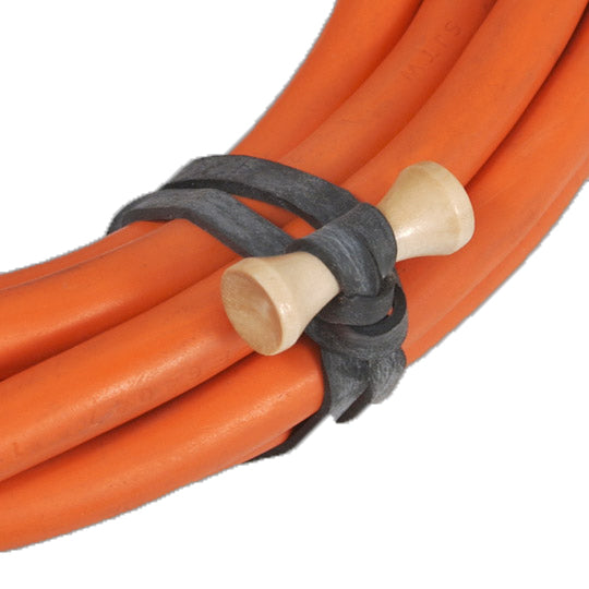 Bongo Ties 5 Elastic Cable Ties - 10 Pack Black Cord Organizers for Home Office, Electronics, Cables & Wires Management