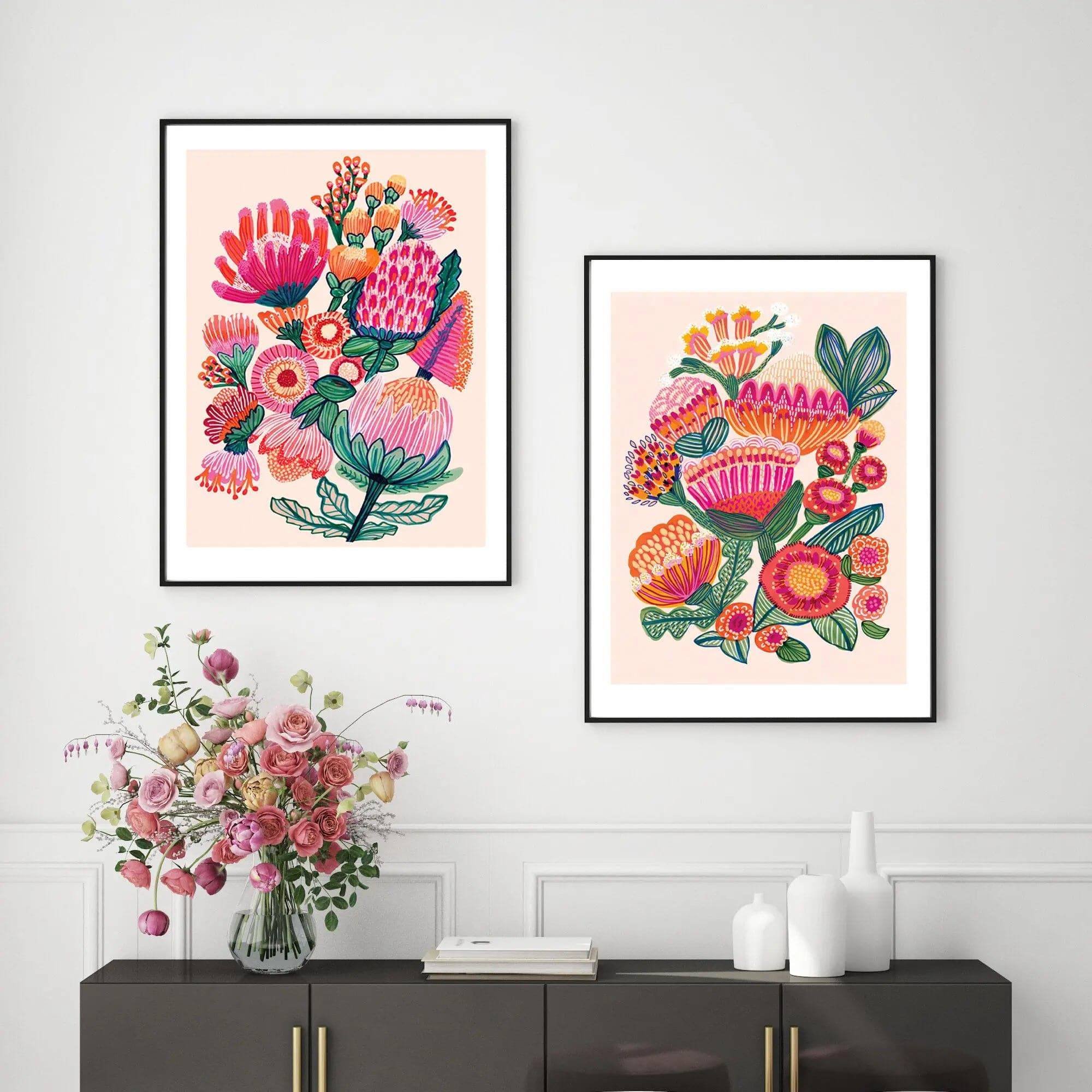 Australian Flowers Floral Wall Art Prints - Botanical Home Decor for Living Room, Bedroom & Office | Perfect for Farmhouse, Boho & Modern Interior Design