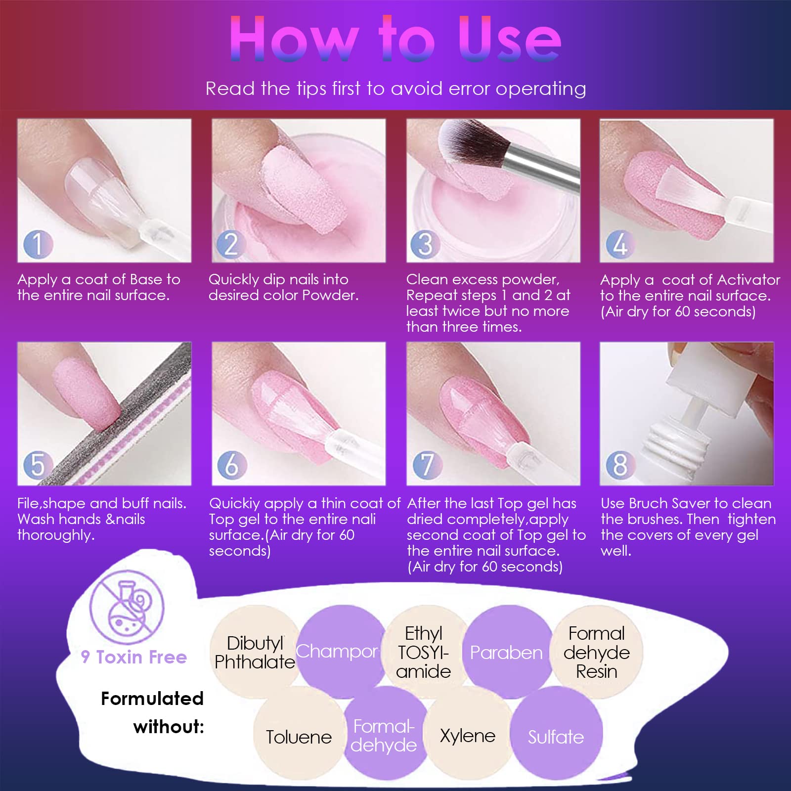 AMAZDIP Clear Pink Dip Powder Nails - 2oz (56g) for French Manicure & Nail Art - Salon & DIY Home Use - Long-Lasting & Easy Application for Professional & At-Home Nail Designs