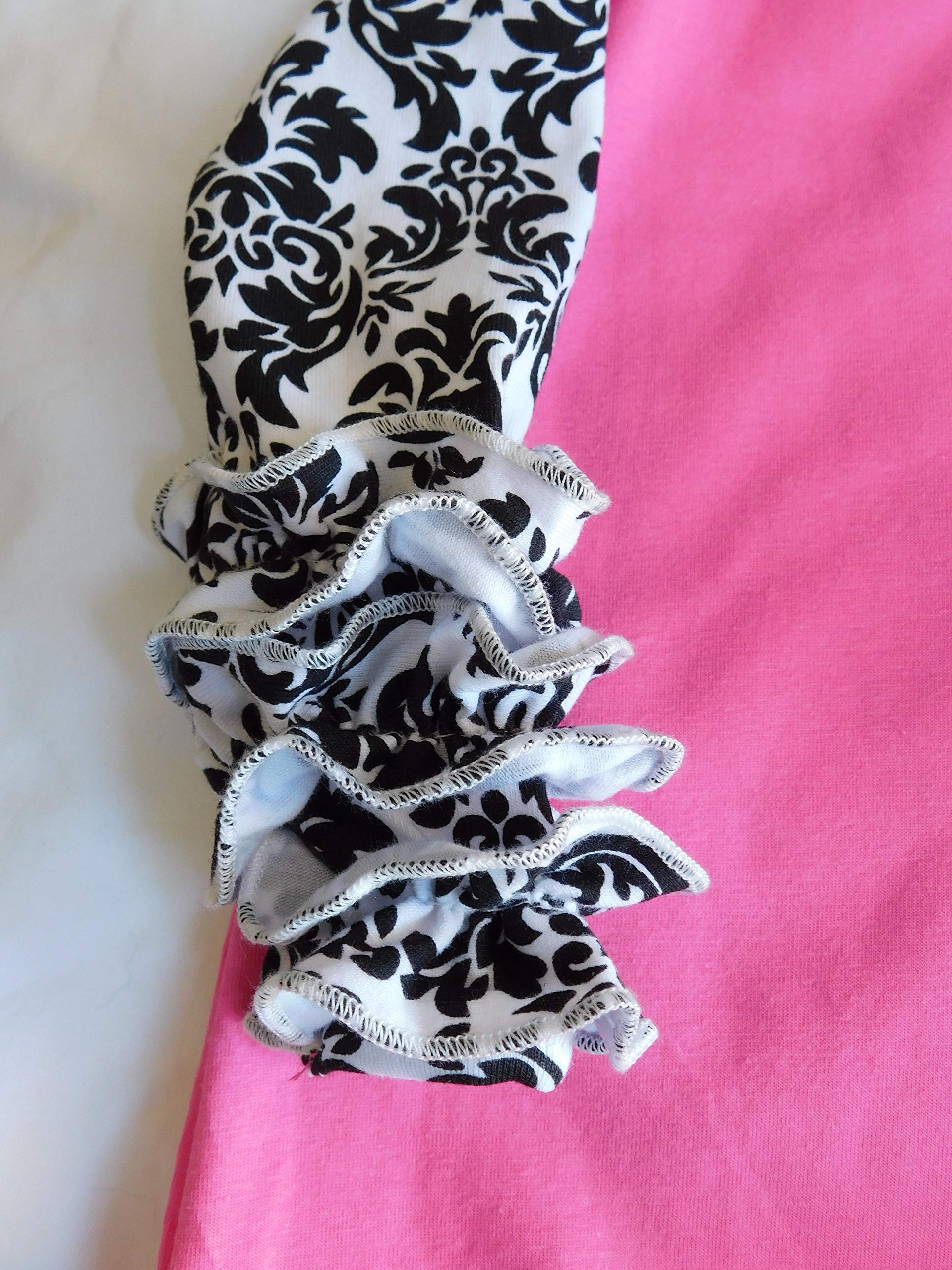 Baby Girl Clothes 0-6M - Ruffled Gown & Hat Set in Pink & Black | Newborn Photoshoot & Christening Outfit