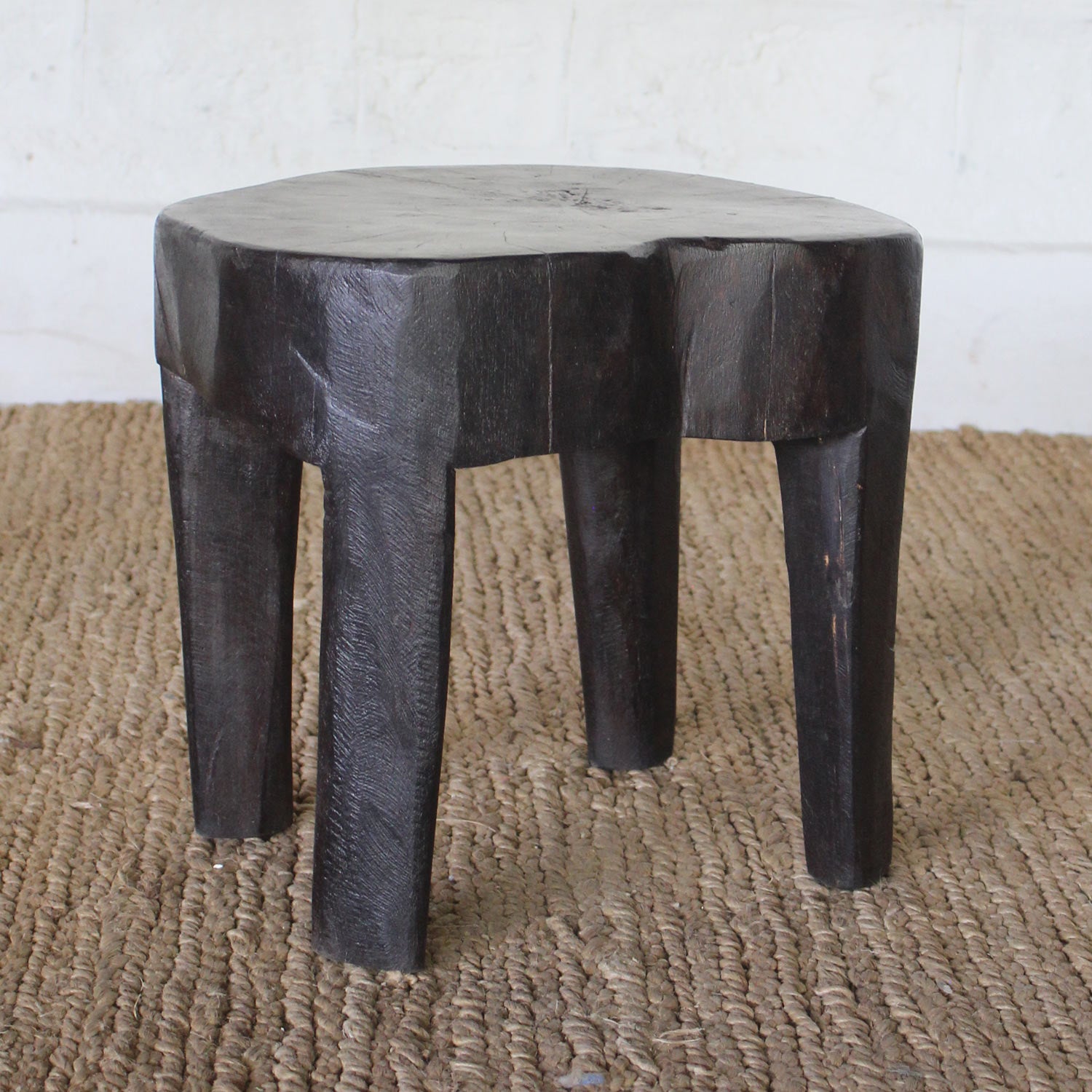 Premium Teak Wood Naga Stool - Handcrafted Solid Wood Stool for Home Decor, Living Room, Bedroom & Outdoor Use - Durable & Stylish Seating Solution