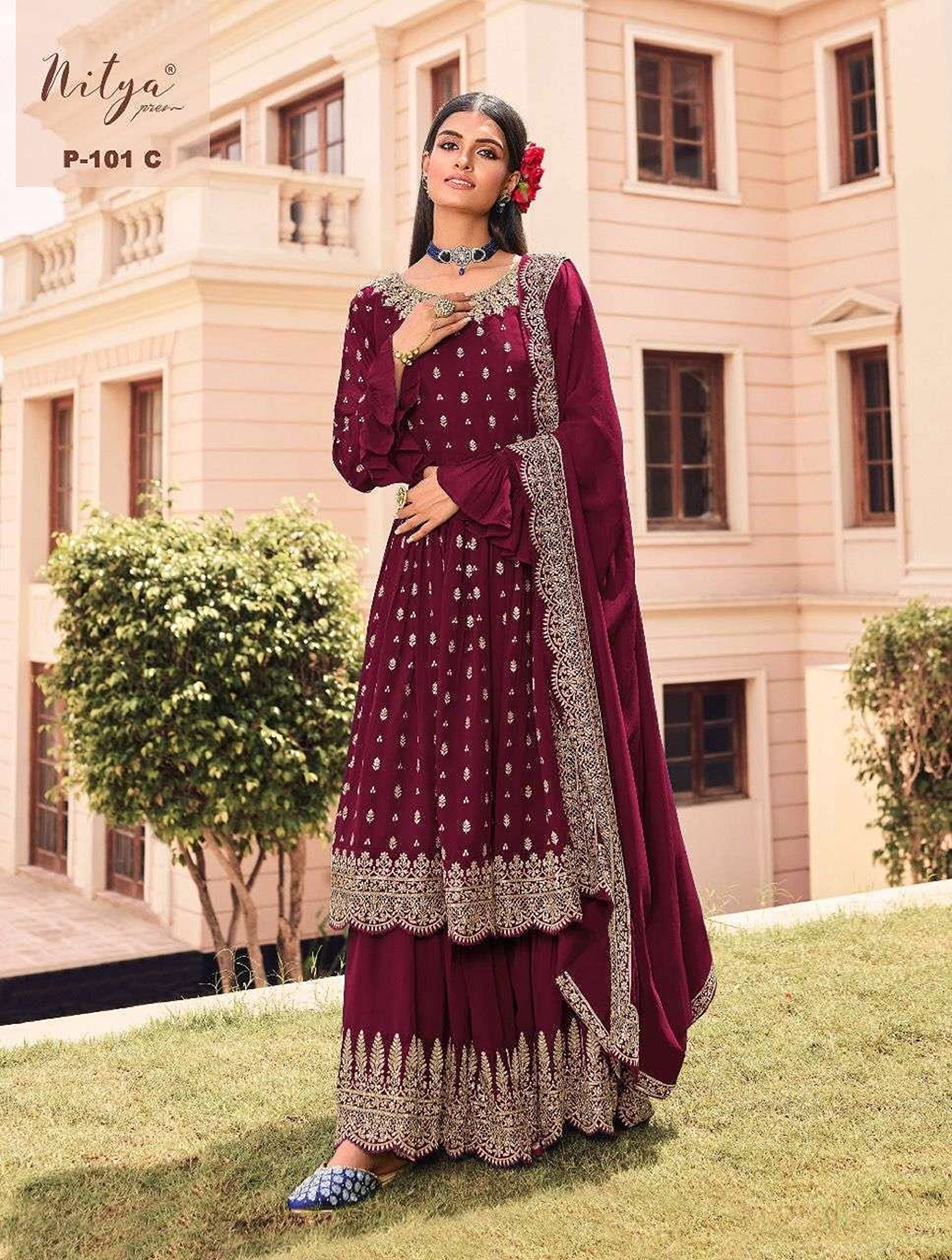 Elegant Pakistani Party Wear & Wedding Sharara Style Shalwar Kameez Palazzo Suits for Women - Perfect for Weddings, Festivals & Special Occasions