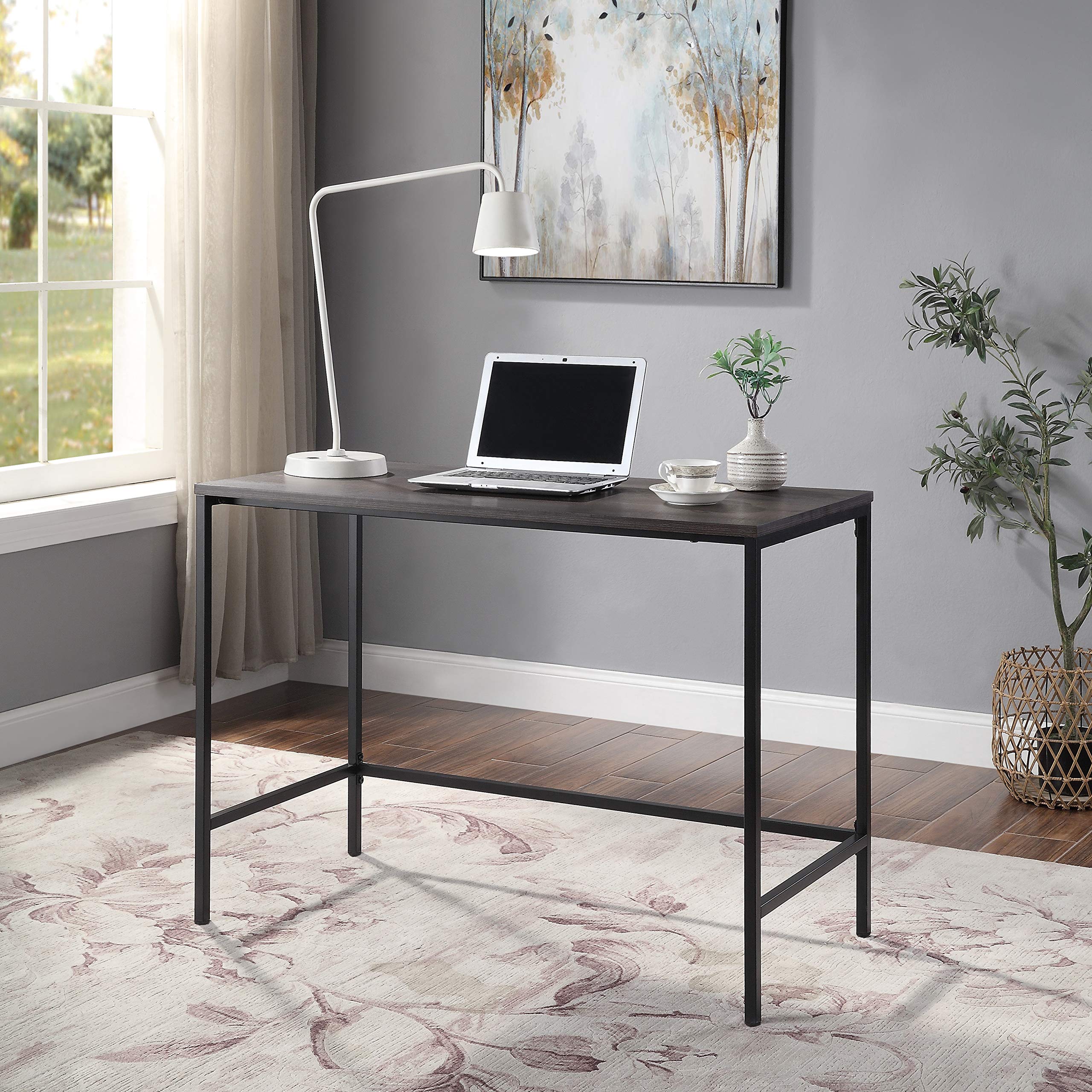 OSP Home Furnishings 42-Inch Modern Ash Wood Desk - Stylish Writing Desk for Home Office, Study Room & Workspace