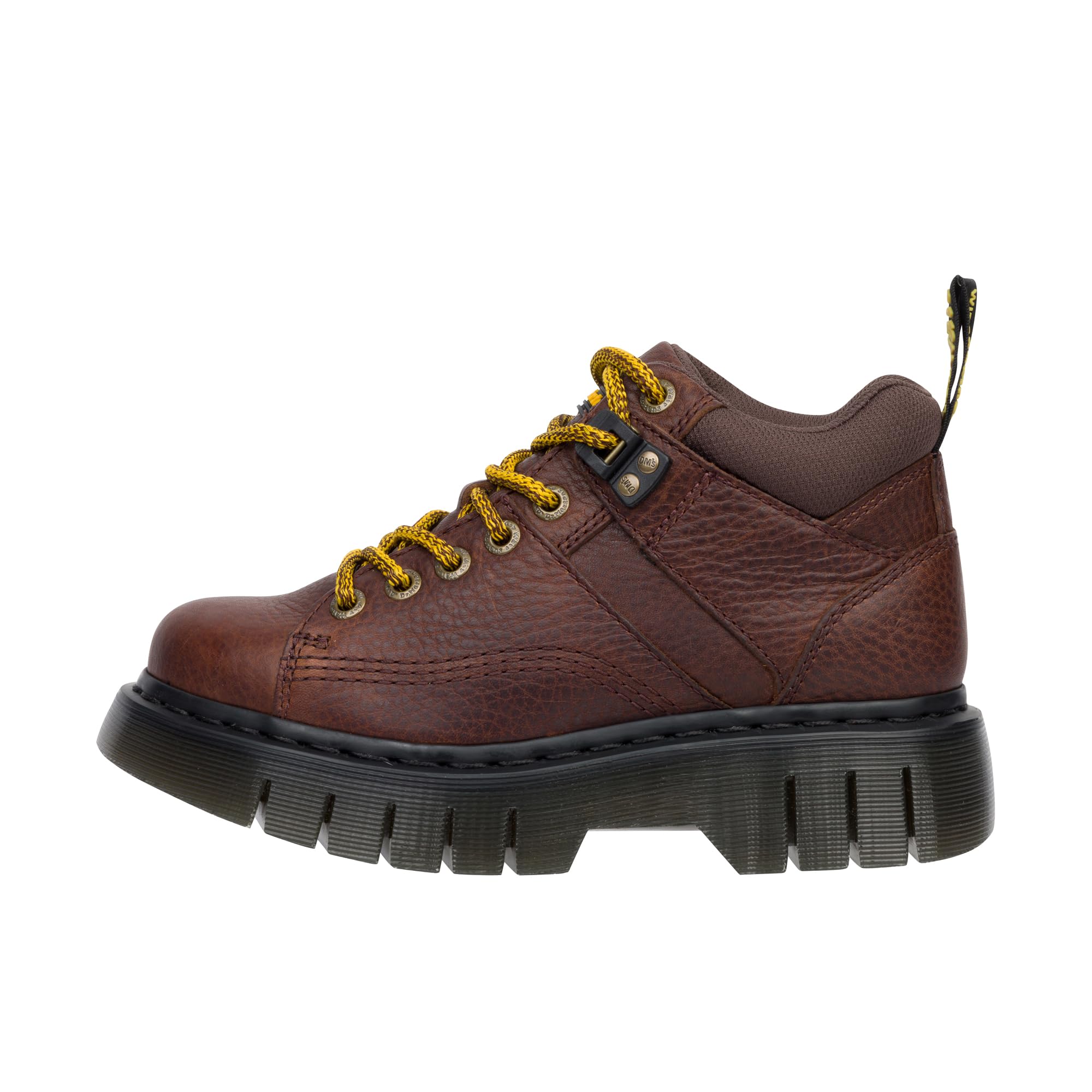 Dr. Martens 31045201040 Woodard Hiker Boots - Dark Brown Grizzly Leather & 100% Recycled Mesh - Waterproof Hiking Shoes for Men & Women - Perfect for Outdoor Adventures, Camping and Daily Wear