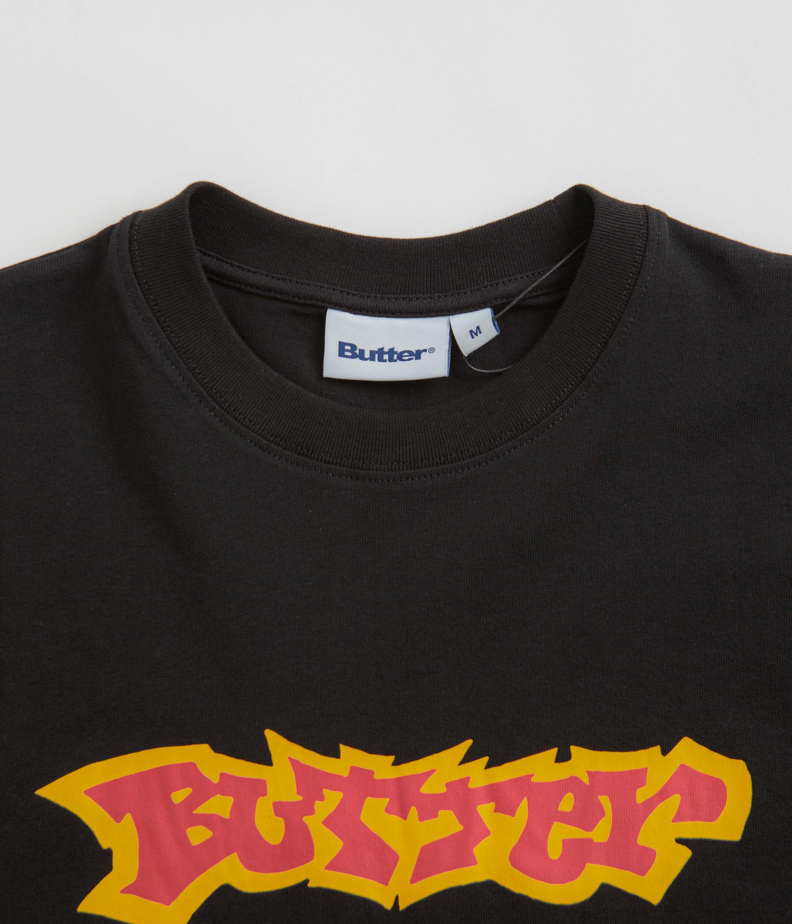 Butter Goods Premium Cotton Yard T-Shirt for Men - Black | Comfortable Casual Wear for Outdoor Activities and Daily Use