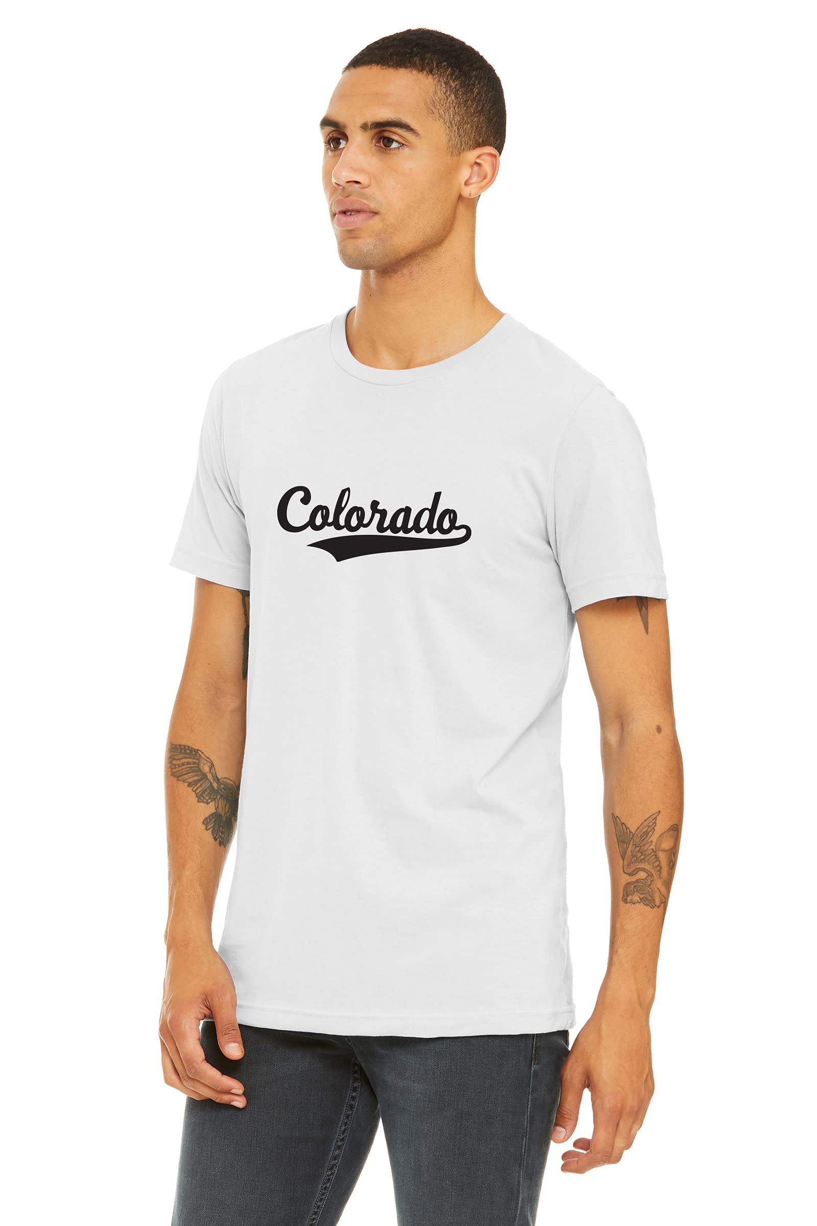 Daxton Adult Unisex Colorado Script T-Shirt - Vintage Style Back Print Cotton Tee for Men & Women | Perfect for Casual Wear, Road Trips & Outdoor Adventures