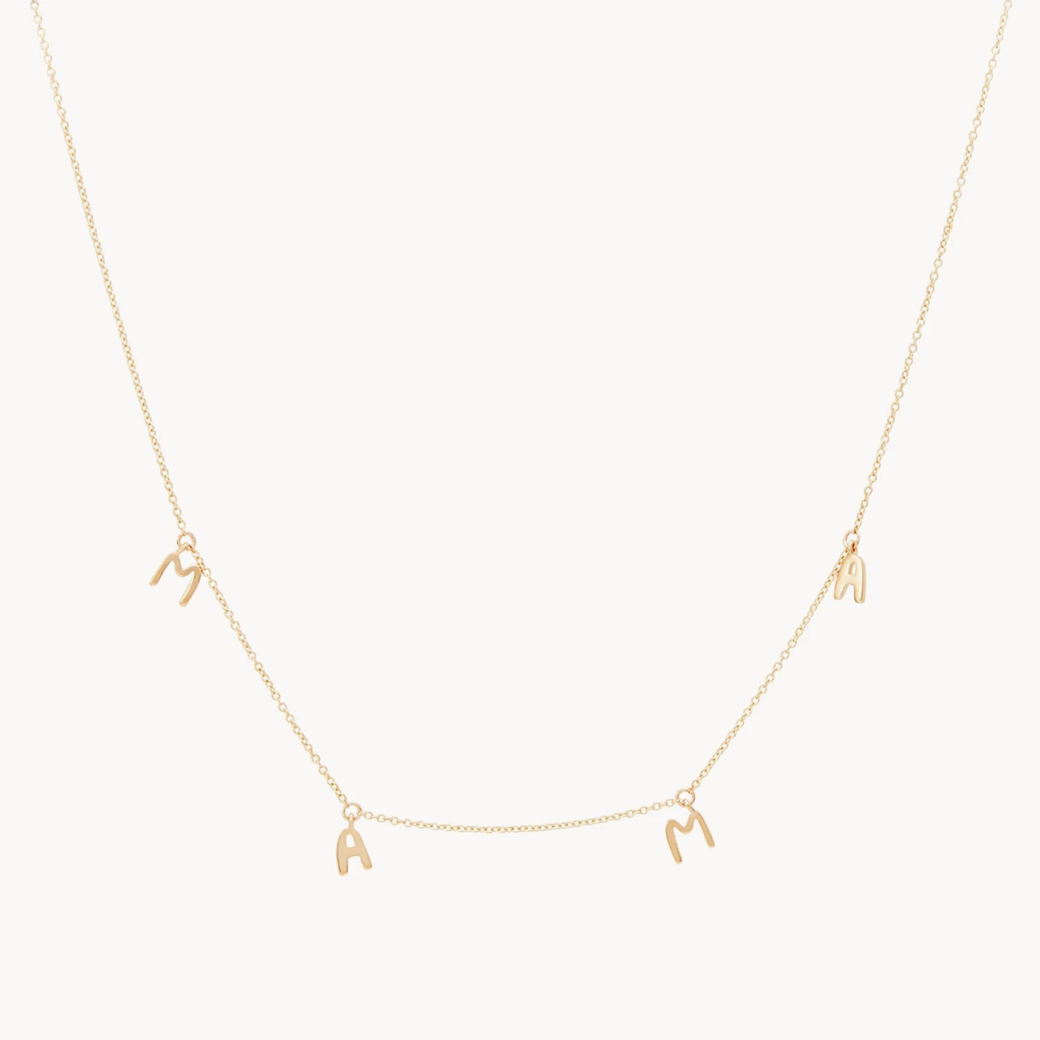 14K Yellow Gold Mama Necklace - Elegant Personalized Jewelry for Mothers, Gifts for Mom, Grandma, or Wife - Perfect for Mother's Day, Birthdays & Anniversaries