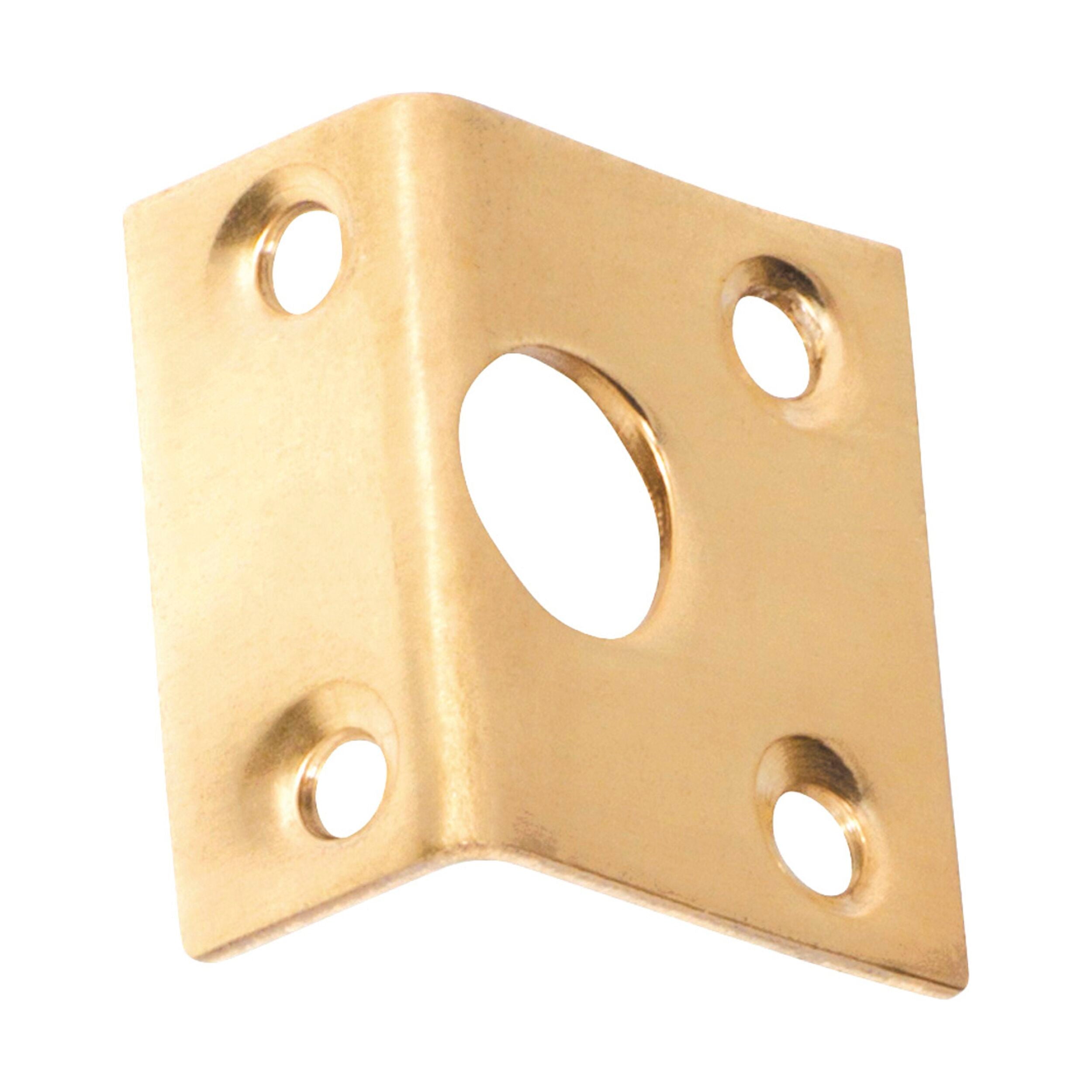 1421 Right Angle Keeper Polished Brass Bolt 9mm - Premium Hardware for Furniture, Cabinetry & DIY Projects - Perfect for Hinges, Drawers & Door Fixtures