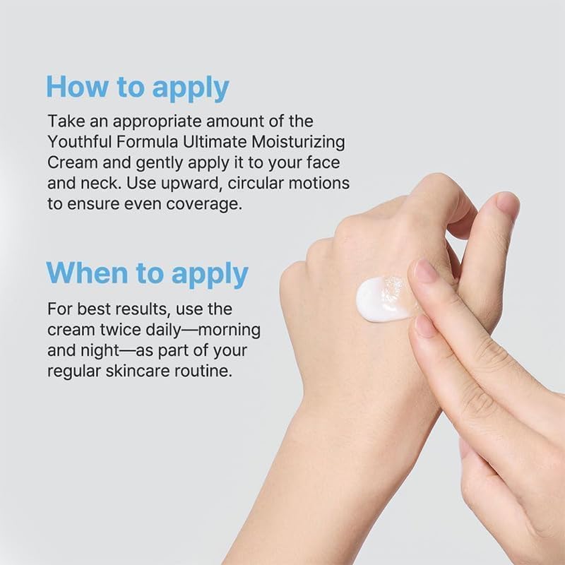 Youthful Formula Ultimate Moisturizing Face Cream - Anti-Aging Hydration for Dry Skin | Day & Night Moisturizer for Youthful Glow - Perfect for Daily Skincare Routine & Anti-Wrinkle Care