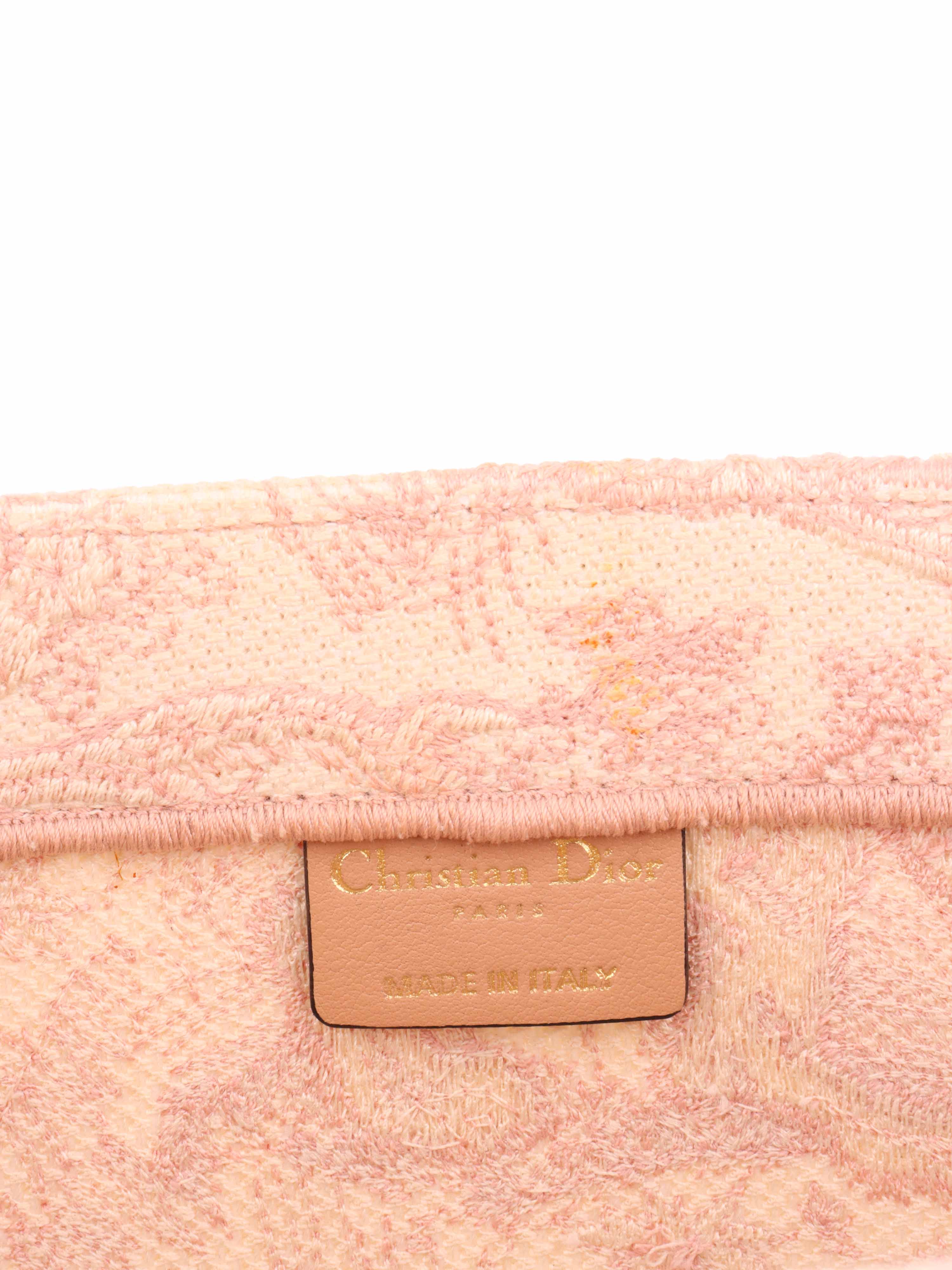 Dior Pink & Cream Medium Book Tote Bag - Luxury Designer Handbag for Women | Perfect for Work, Travel & Everyday Use