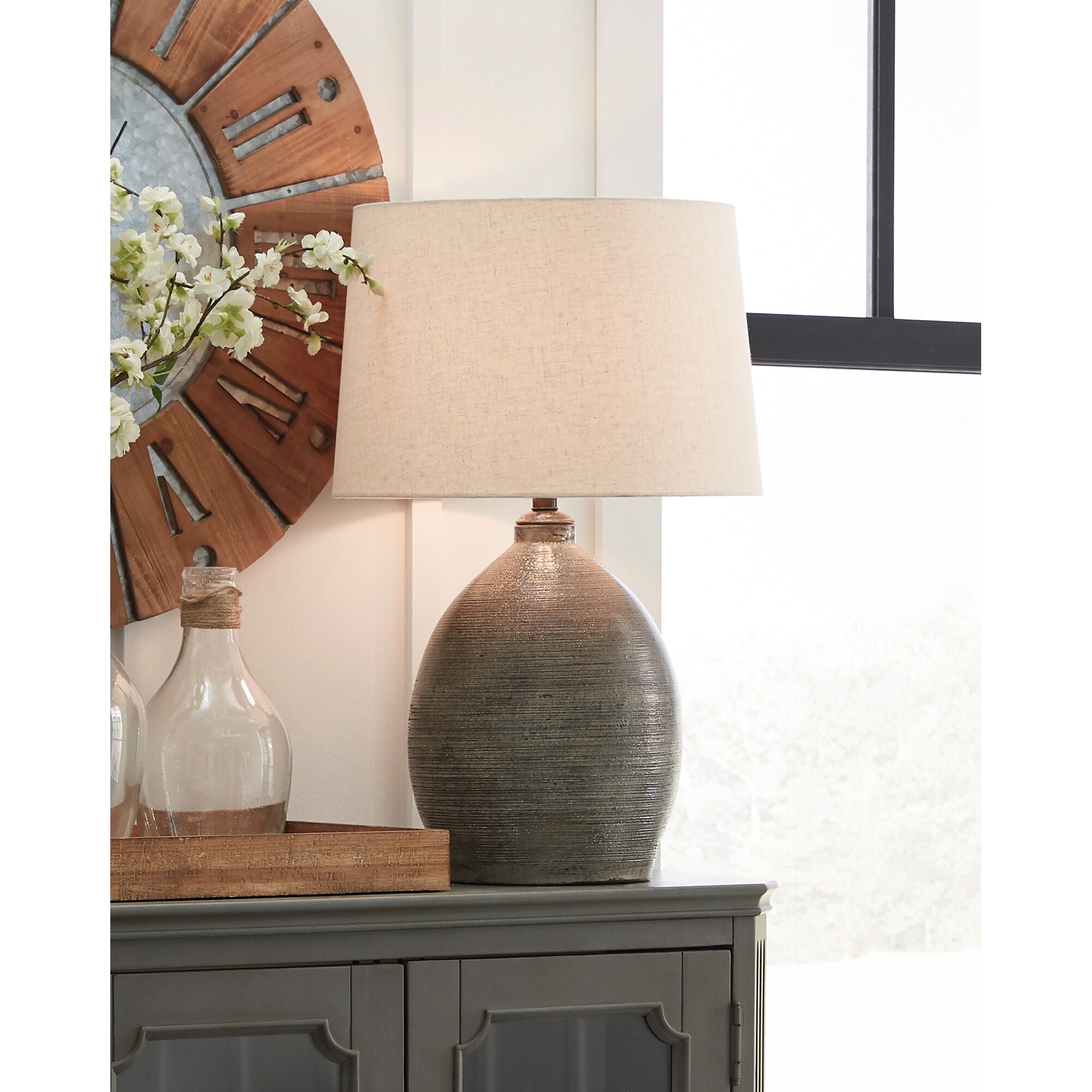 Joyelle Modern Table Lamp - Adjustable Brightness LED Desk Light for Bedroom, Living Room & Office - Perfect for Reading, Working & Relaxing